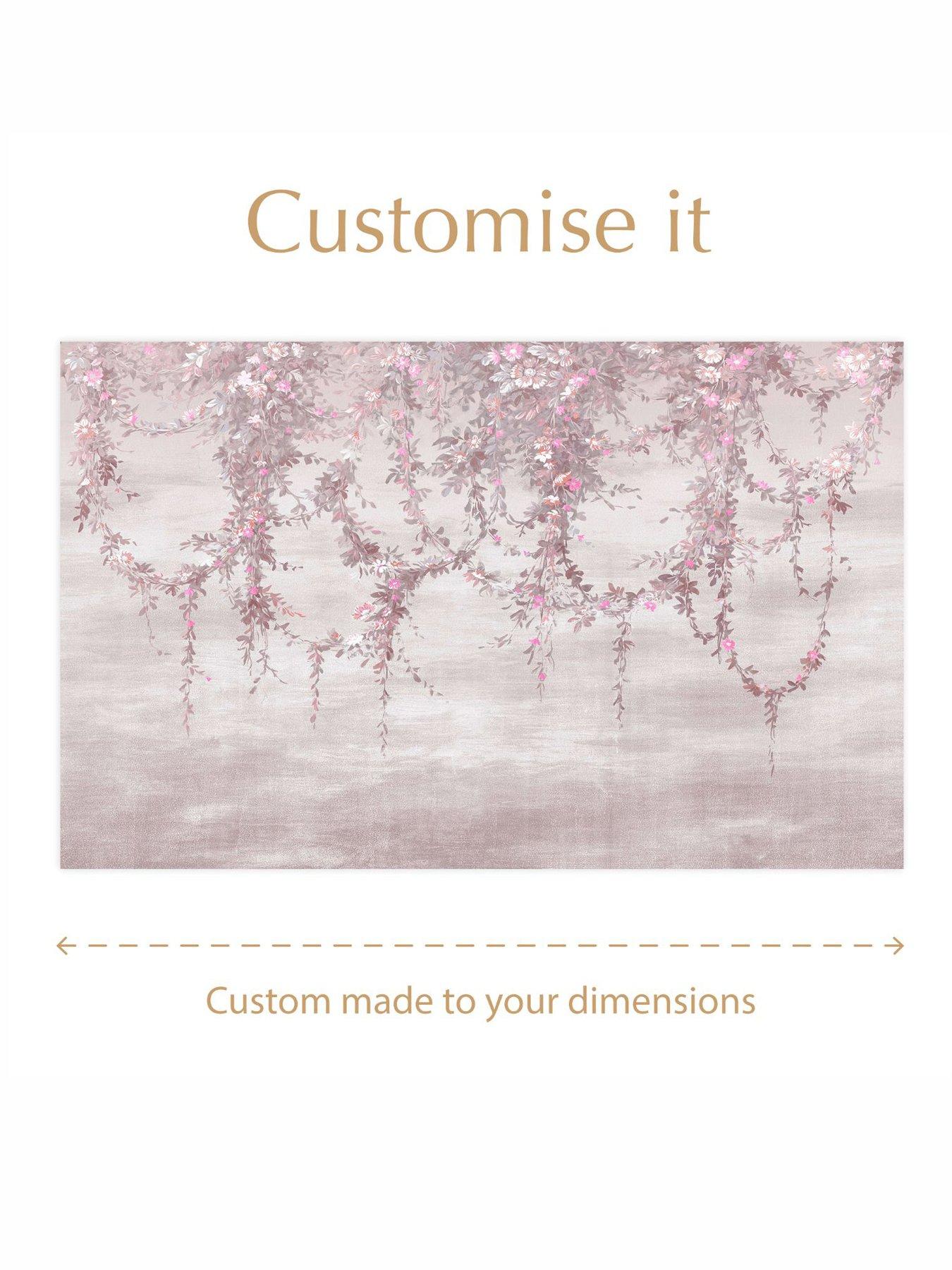 Image 4 of 4 of Shabby Chic by Rachel Ashwell Hanging Garden Fixed Size Mural - Pink