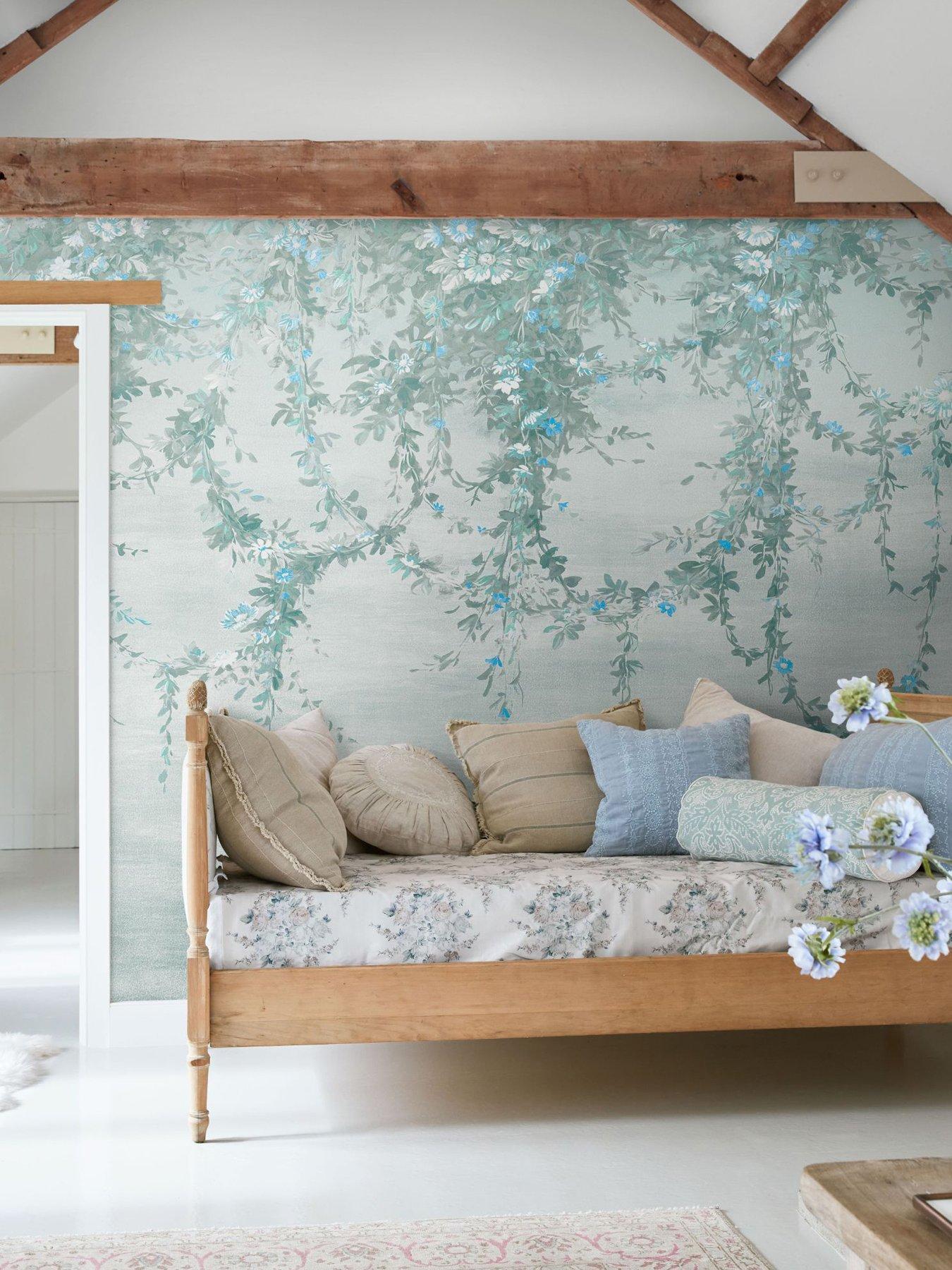 undefined Hanging Garden Fixed Size Mural - Duck Egg