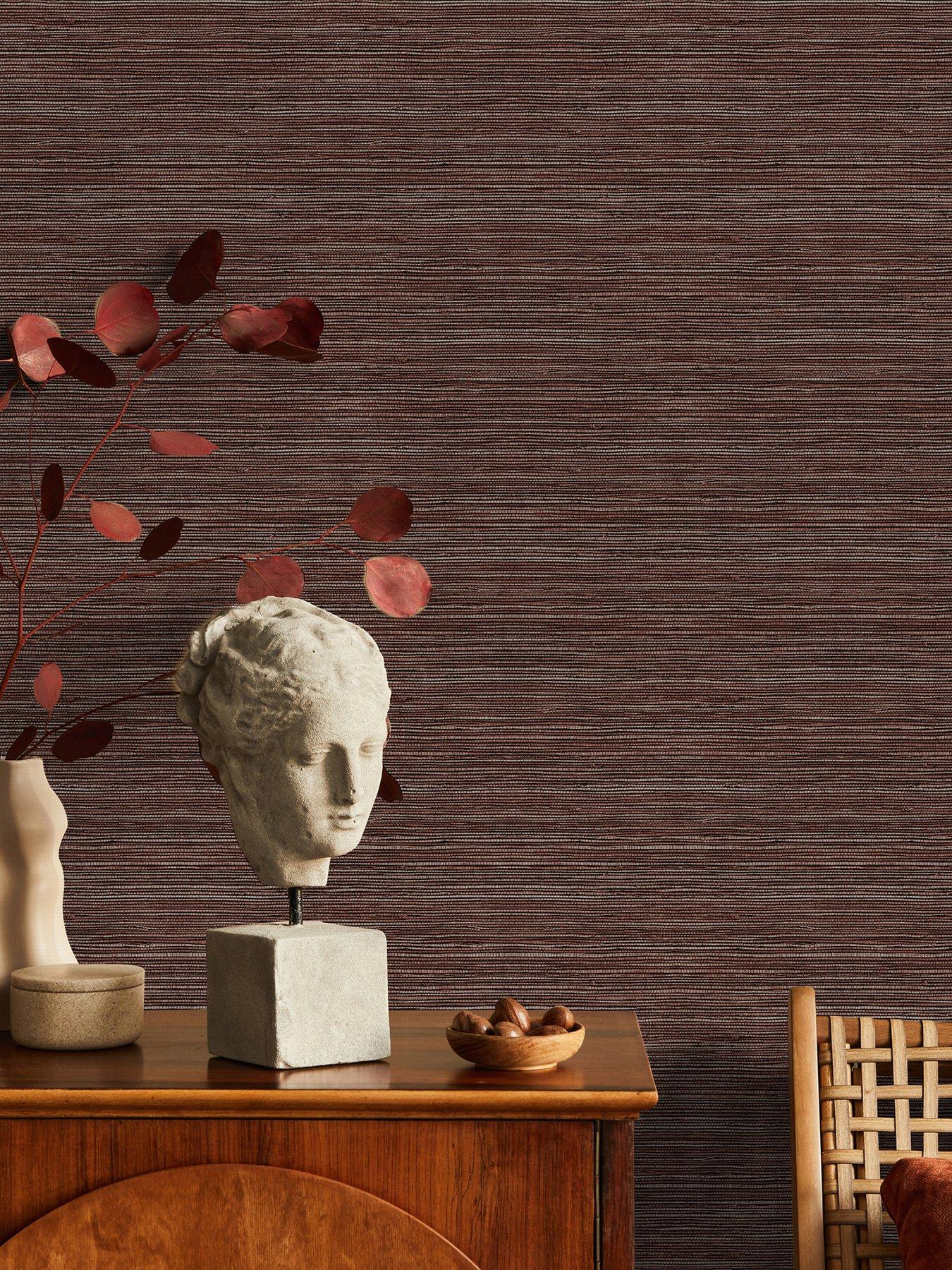 Superfresco Easy Emperor Grasscloth Wallpaper - Terracotta