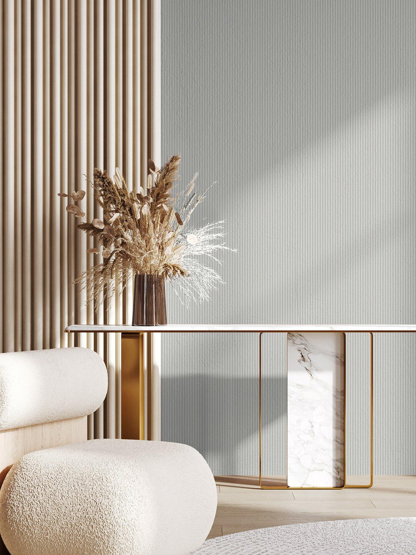 Superfresco Tactile Pinstripe Wallpaper in Pebble