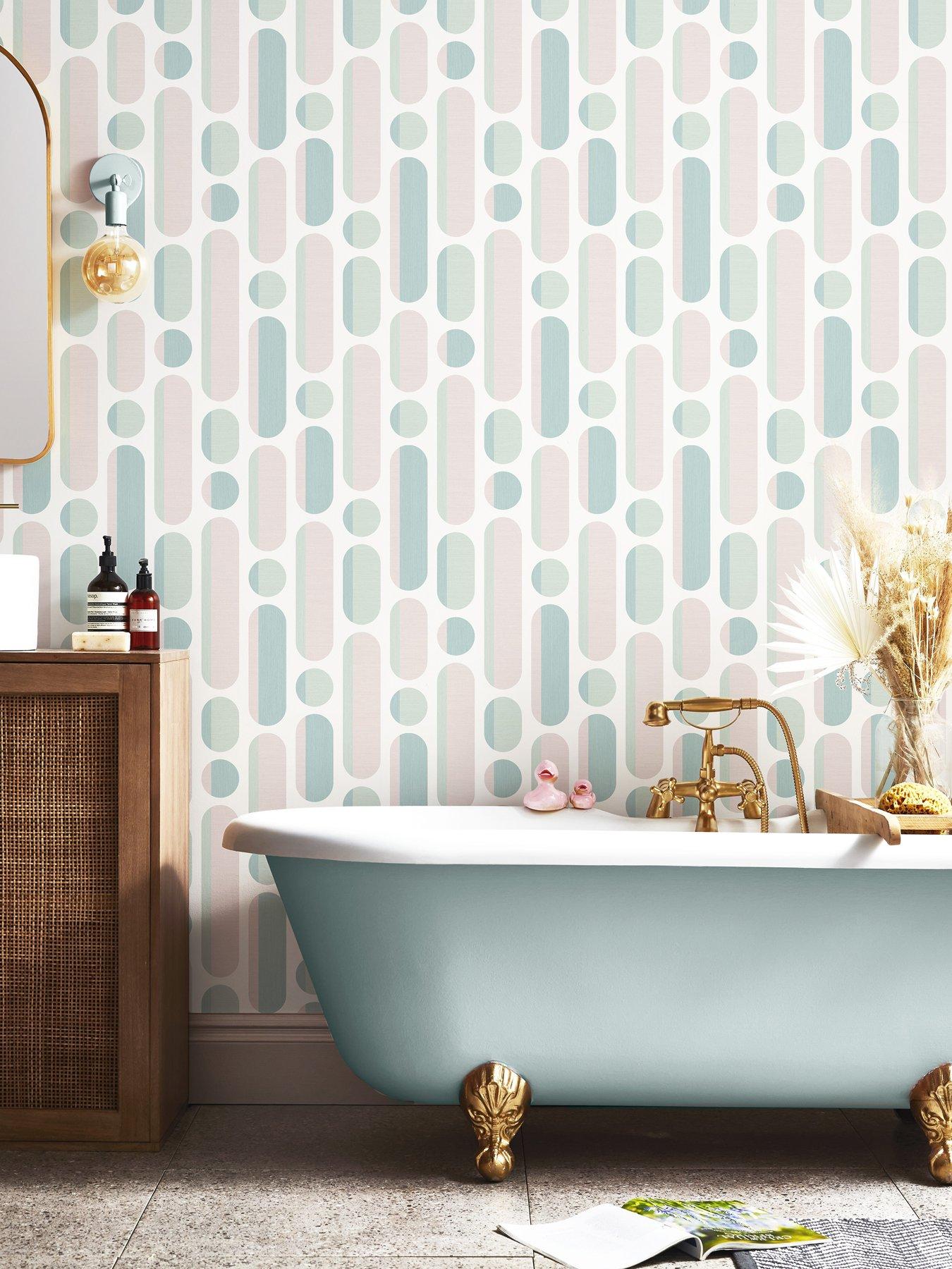 undefined Morse Wallpaper - Rose/Sage