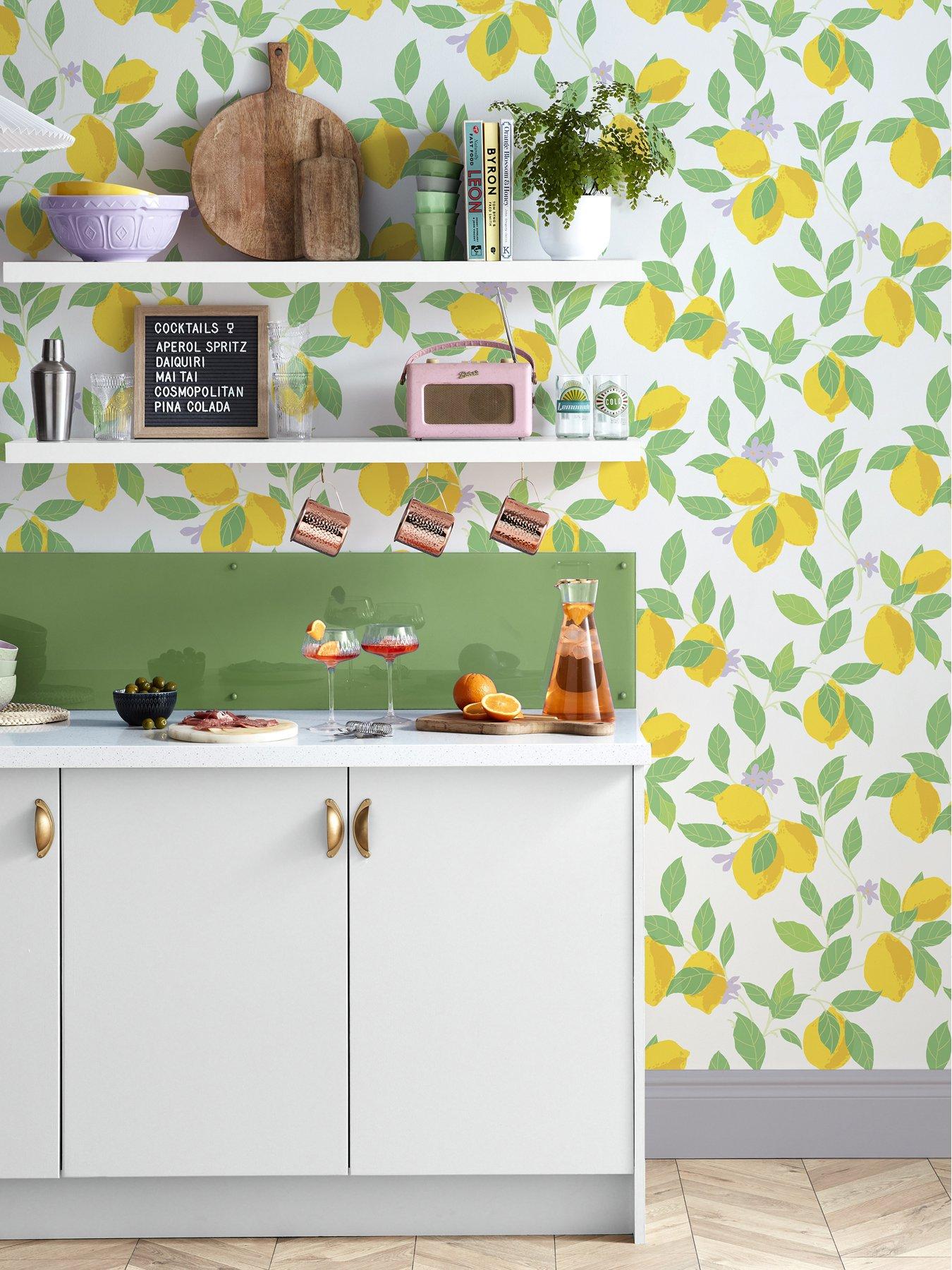 undefined Feeling Fruity Wallpaper in White