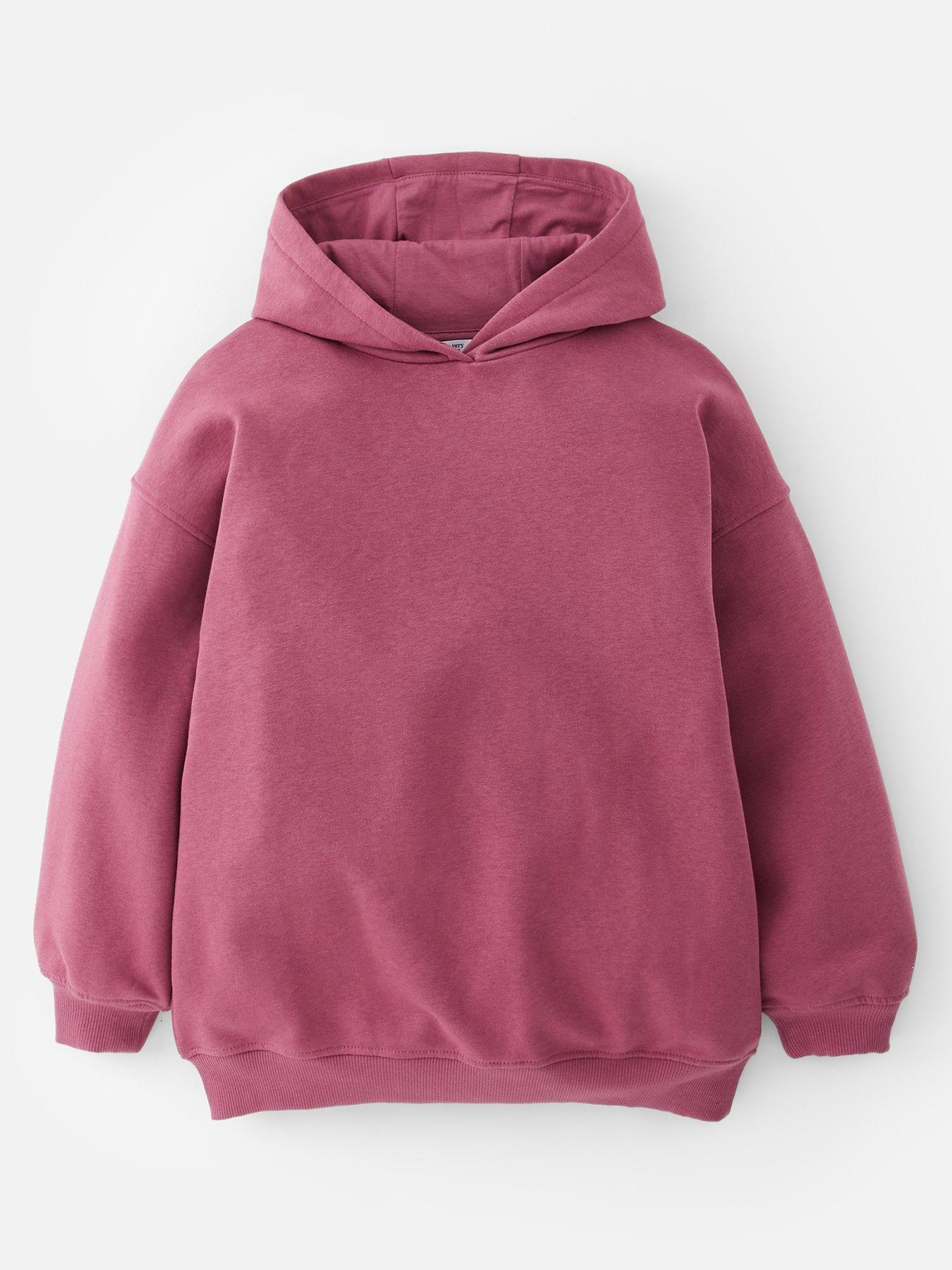 The Very Collection Girls Slogan Oversized Hoodie - Pink
