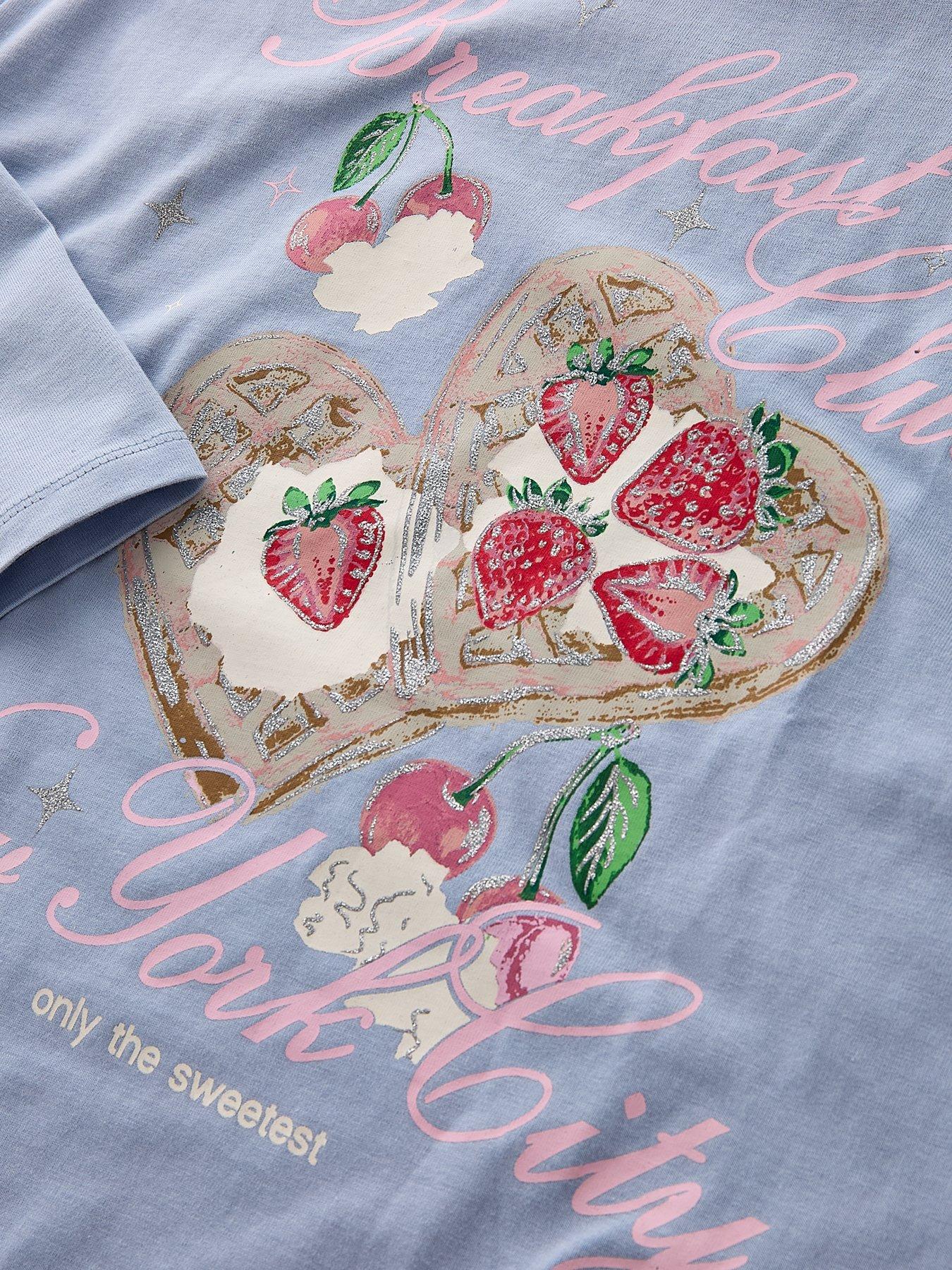 Image 5 of 5 of The Very Collection Girls Breakfast Club Graphic Print Long Sleeve T-shirts - Multi