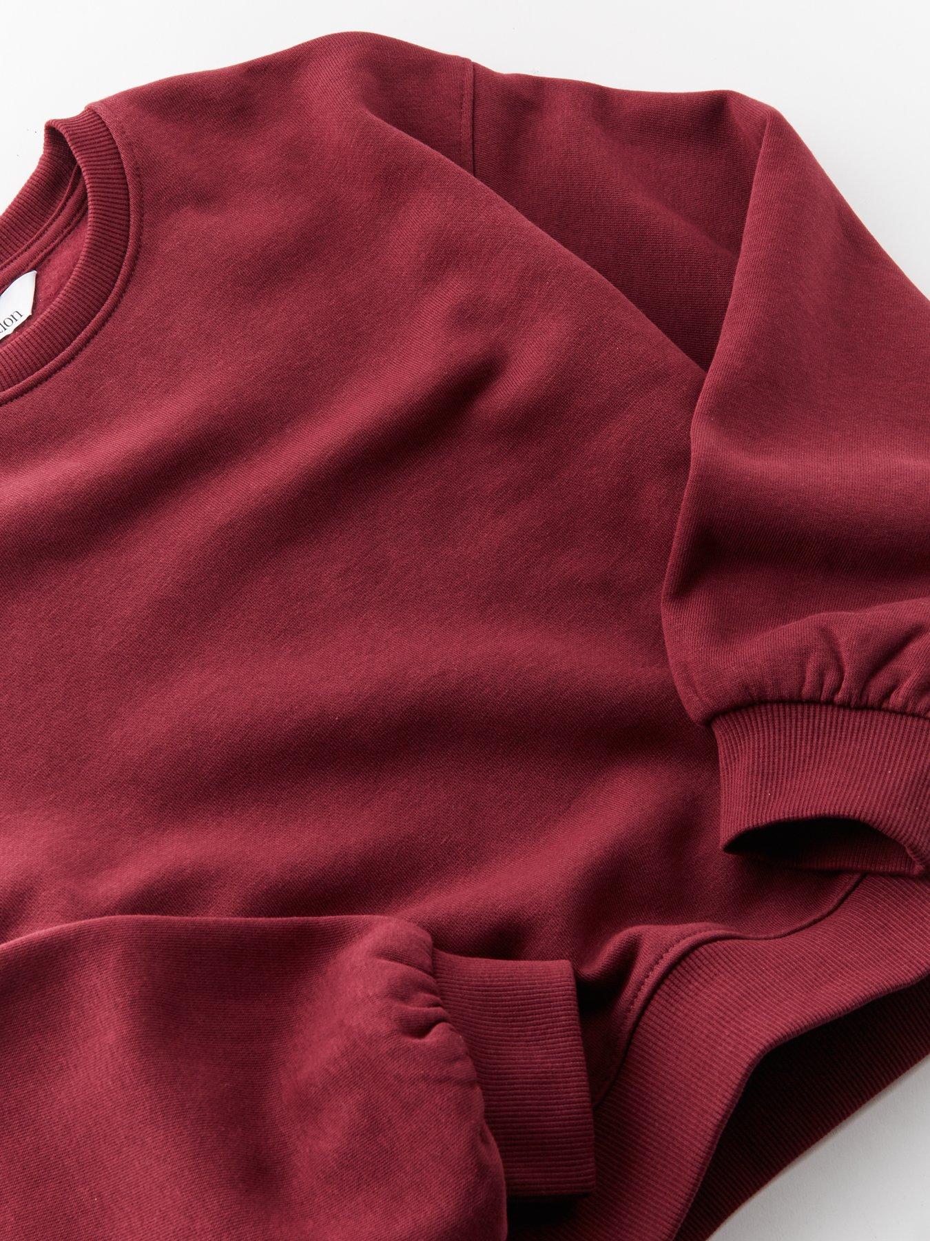 Image 3 of 4 of The Very Collection Girls Sweatshirt With Flare Legging - Burgundy/Red