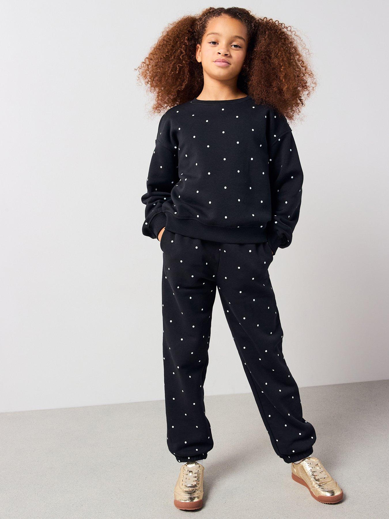 The Very Collection Girls Sweat Joggers - Spot Print
