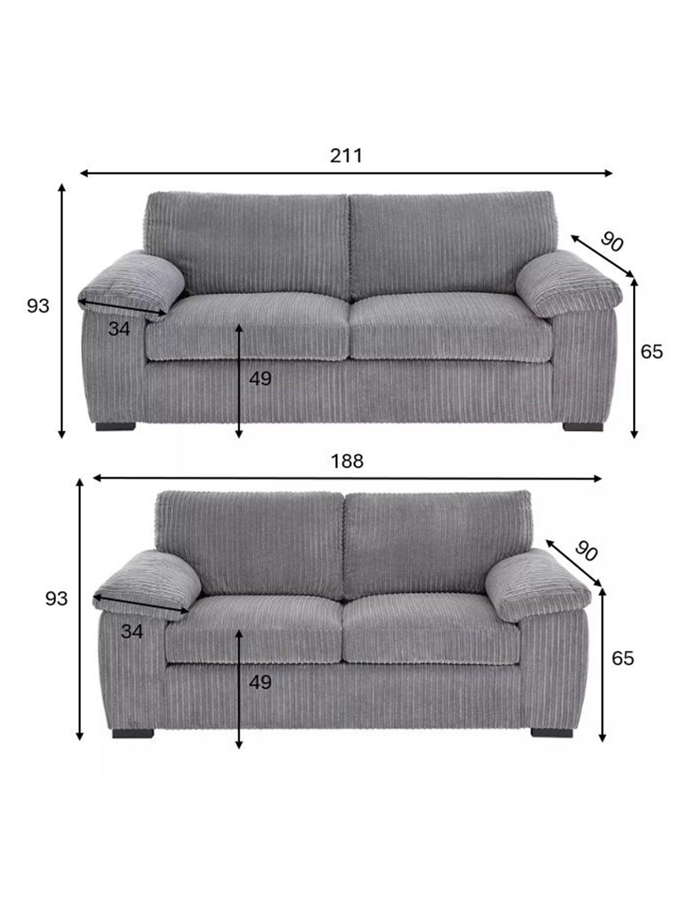 Image 6 of 7 of Very Home Amalfi Standard 3 + 2 Seater Fabric&nbsp;Sofa Set (Buy &amp; SAVE!)&nbsp;- FSC&reg; Certified