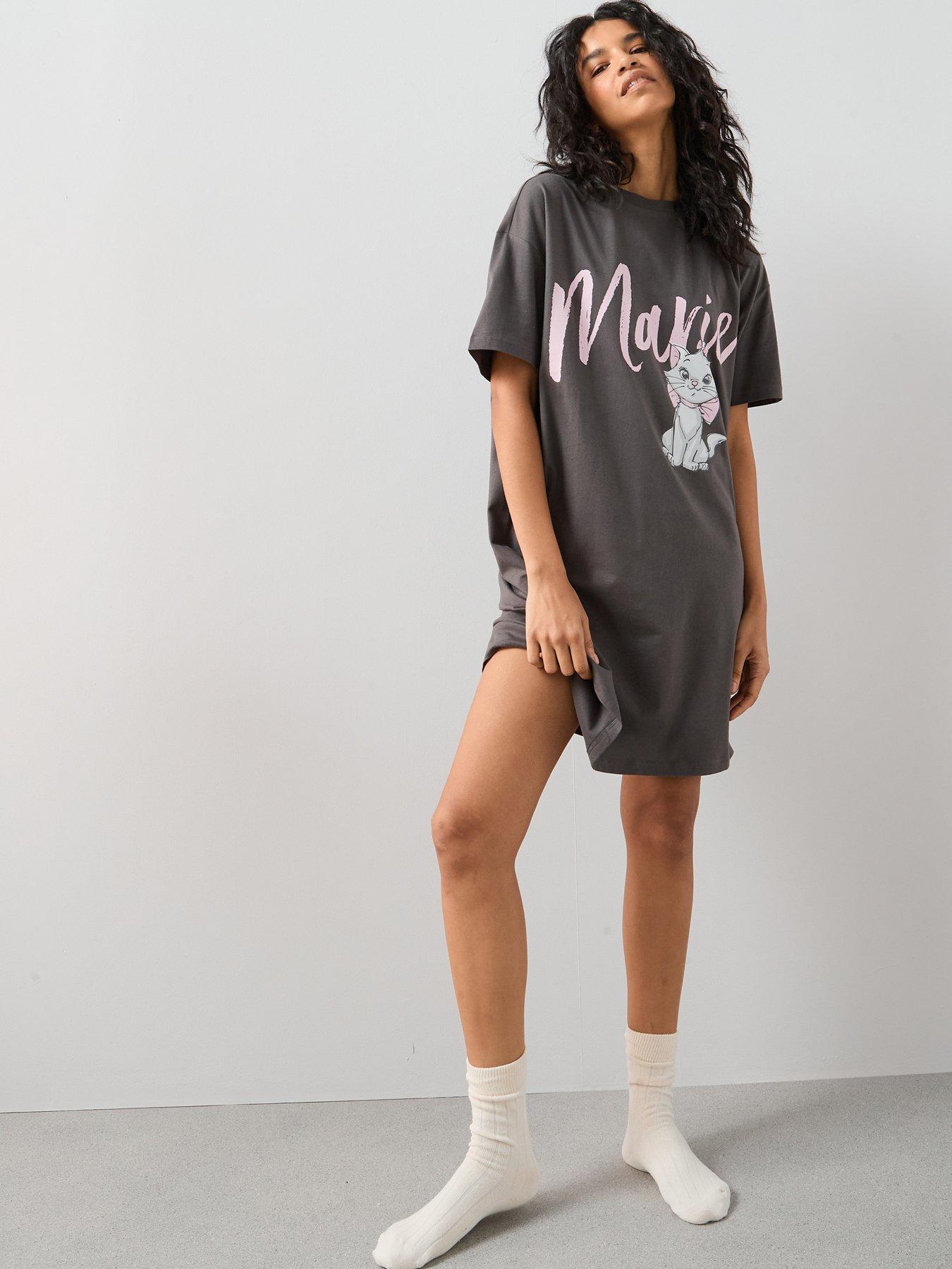 The Very Collection Ladies Aristocats Nightie - Grey