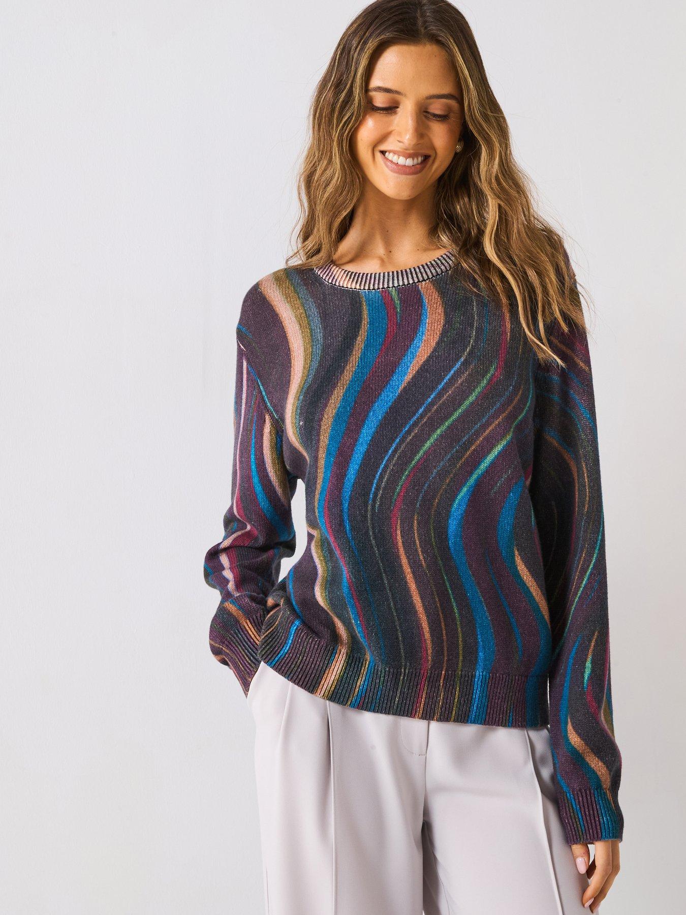 PS PAUL SMITH Swirl Knitted Jumper - Midnight Swirl