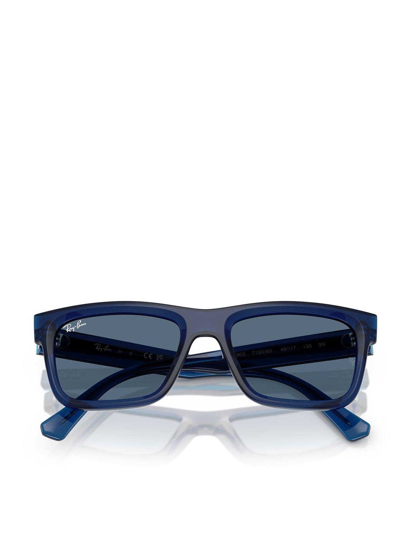 Ray-Ban Kids Unisex Rectangle Sunglasses - Dark Blue