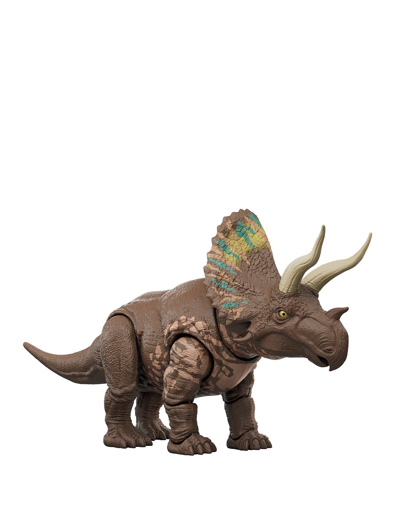 Image 1 of 8 of JURASSIC WORLD Rebirth Gigantic Thrashers Eotriceratops Dinosaur Figure Toy