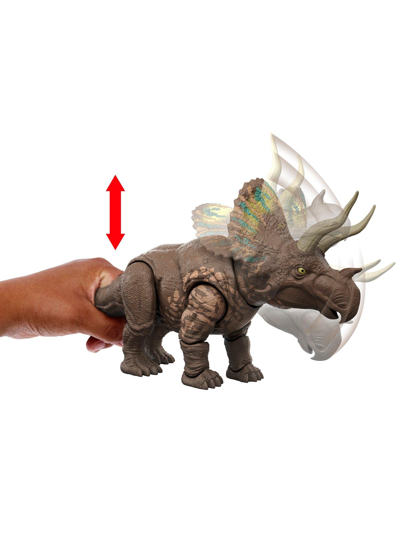 Image 3 of 8 of JURASSIC WORLD Rebirth Gigantic Thrashers Eotriceratops Dinosaur Figure Toy