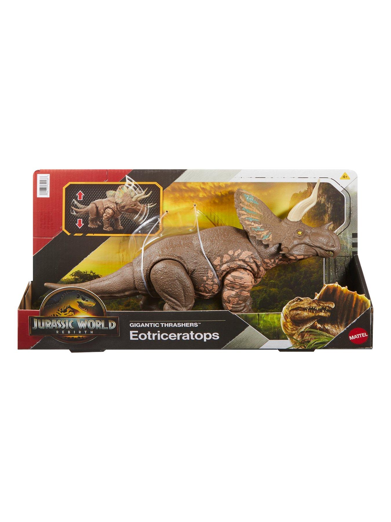 Image 7 of 8 of JURASSIC WORLD Rebirth Gigantic Thrashers Eotriceratops Dinosaur Figure Toy