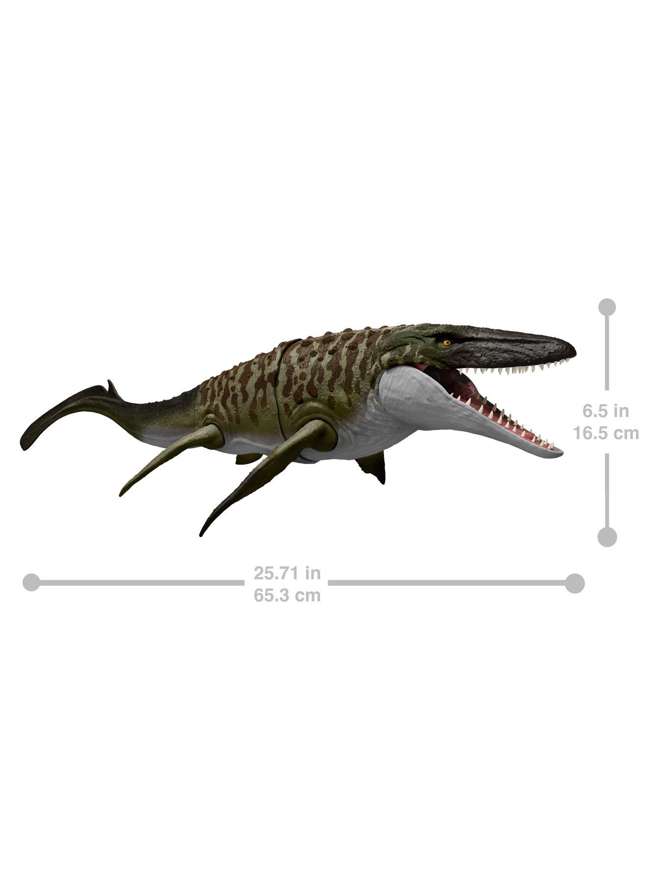 Image 7 of 8 of JURASSIC WORLD Rebirth Bite 'N Blast Mosasaurus Action Figure and Mini Dilophosaurus