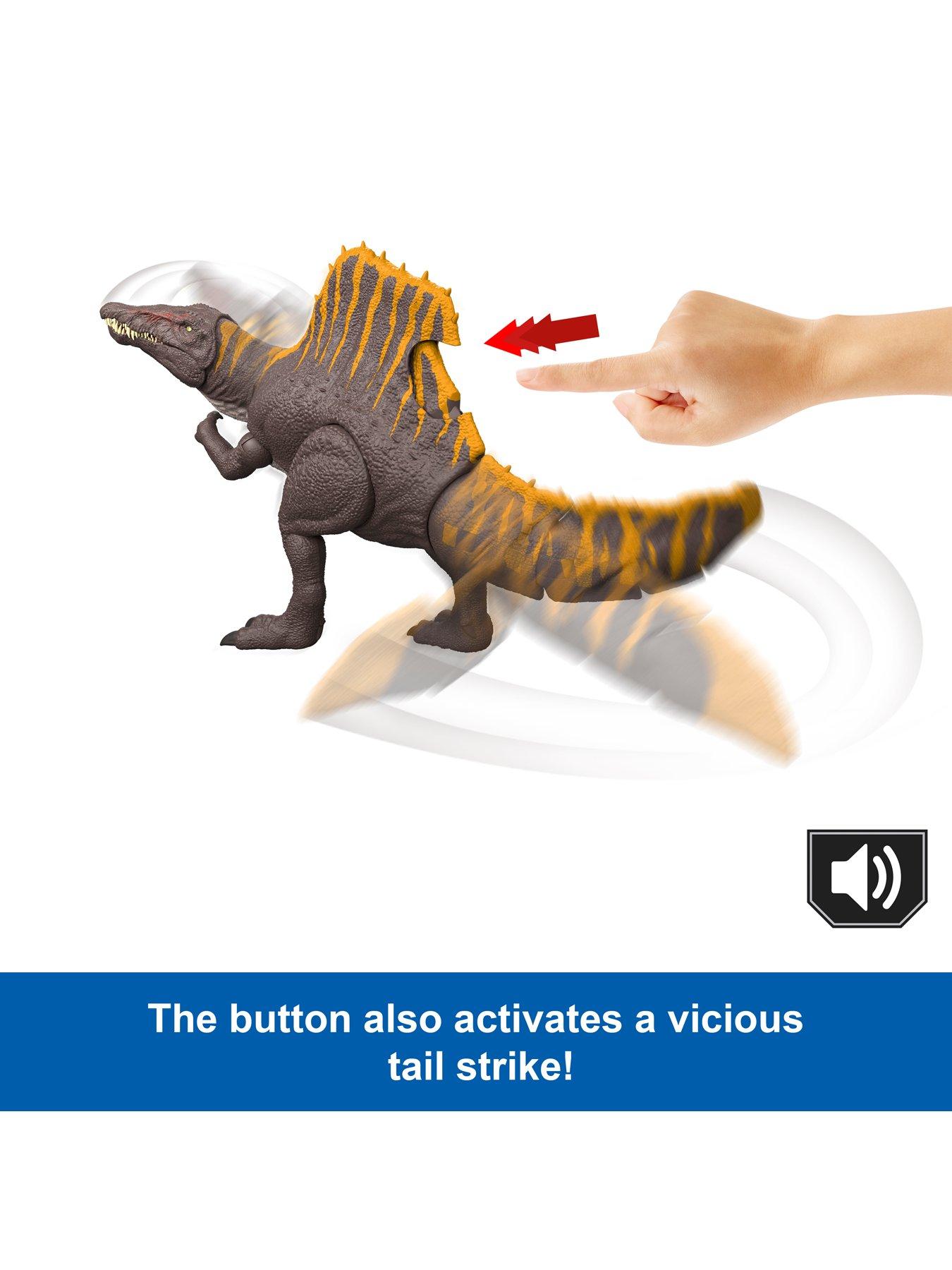 Image 3 of 8 of JURASSIC WORLD Rebirth Tail Thrasher Spinosaurus Action Figure, Dinosaur Toy