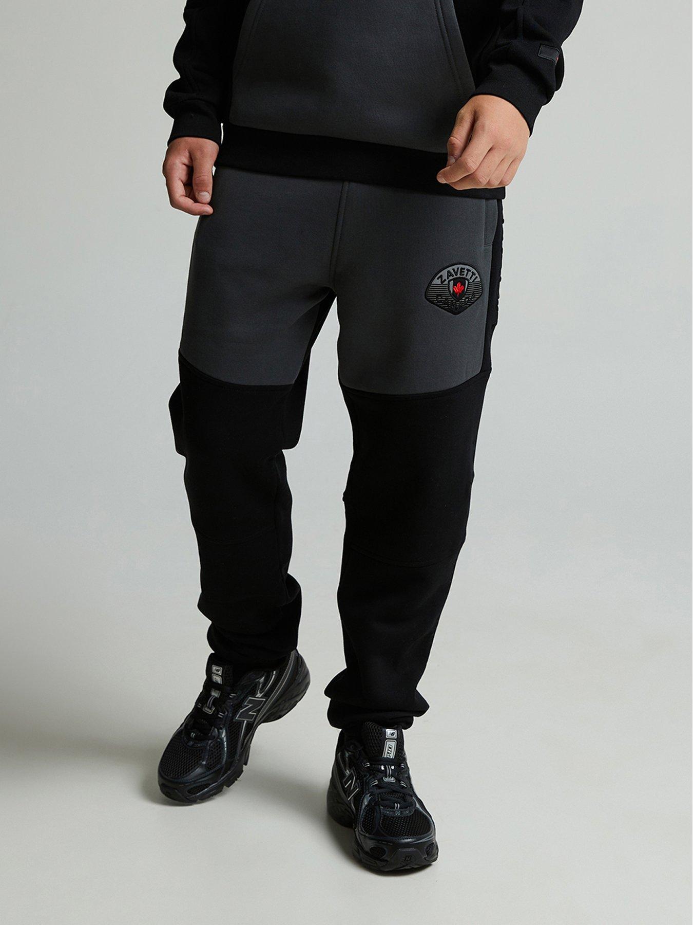 undefined Junior Boys Botticini Two Tone Joggers - Black