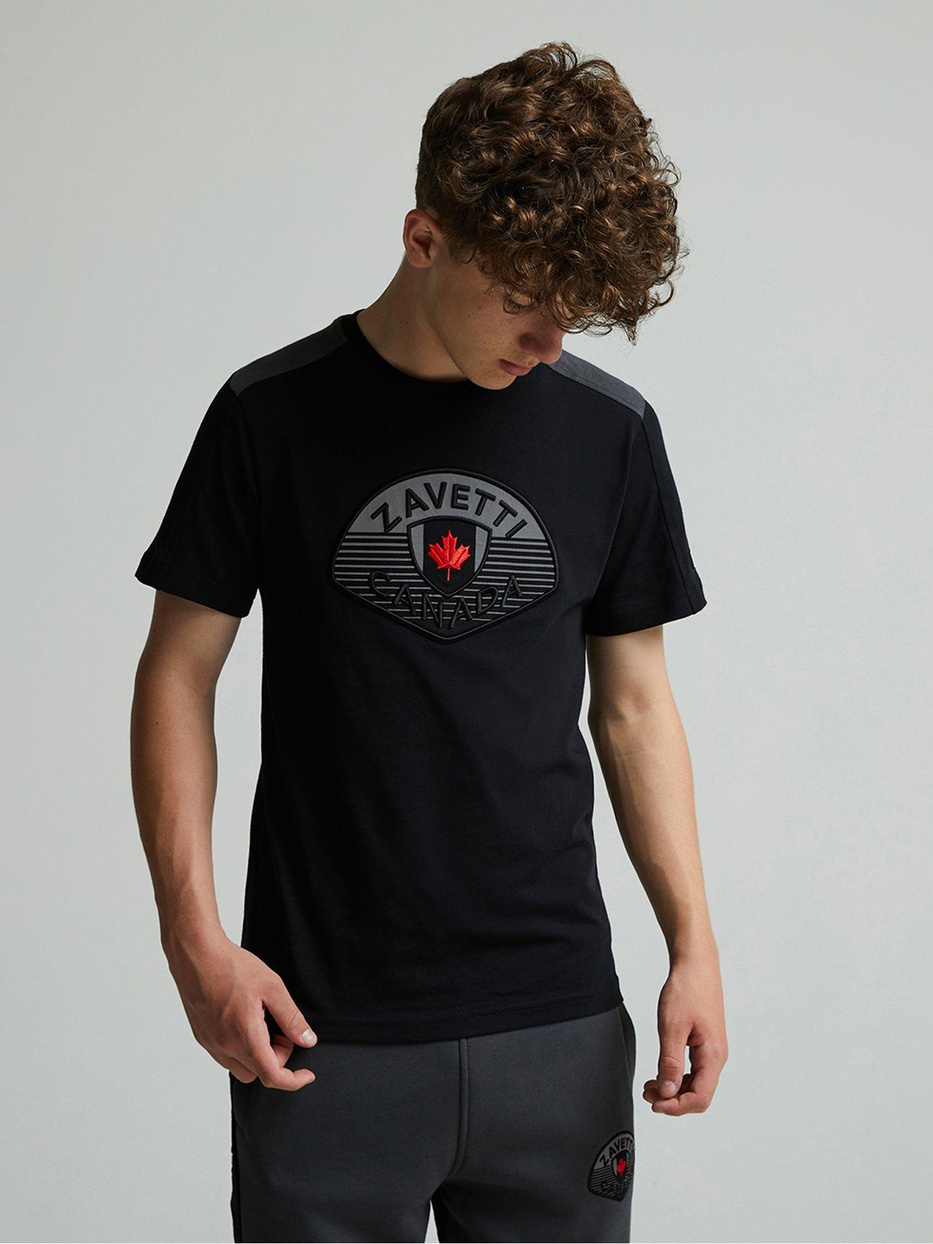 undefined Junior Boys Botticini Two Tone T-Shirt - Black