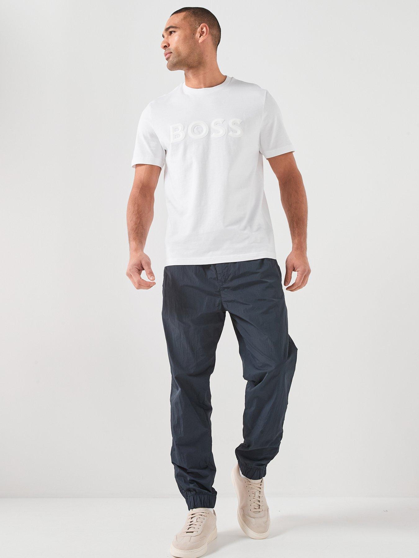 Image 3 of 6 of BOSS Iconic Zone 3D Logo Regular Fit T-Shirt - White