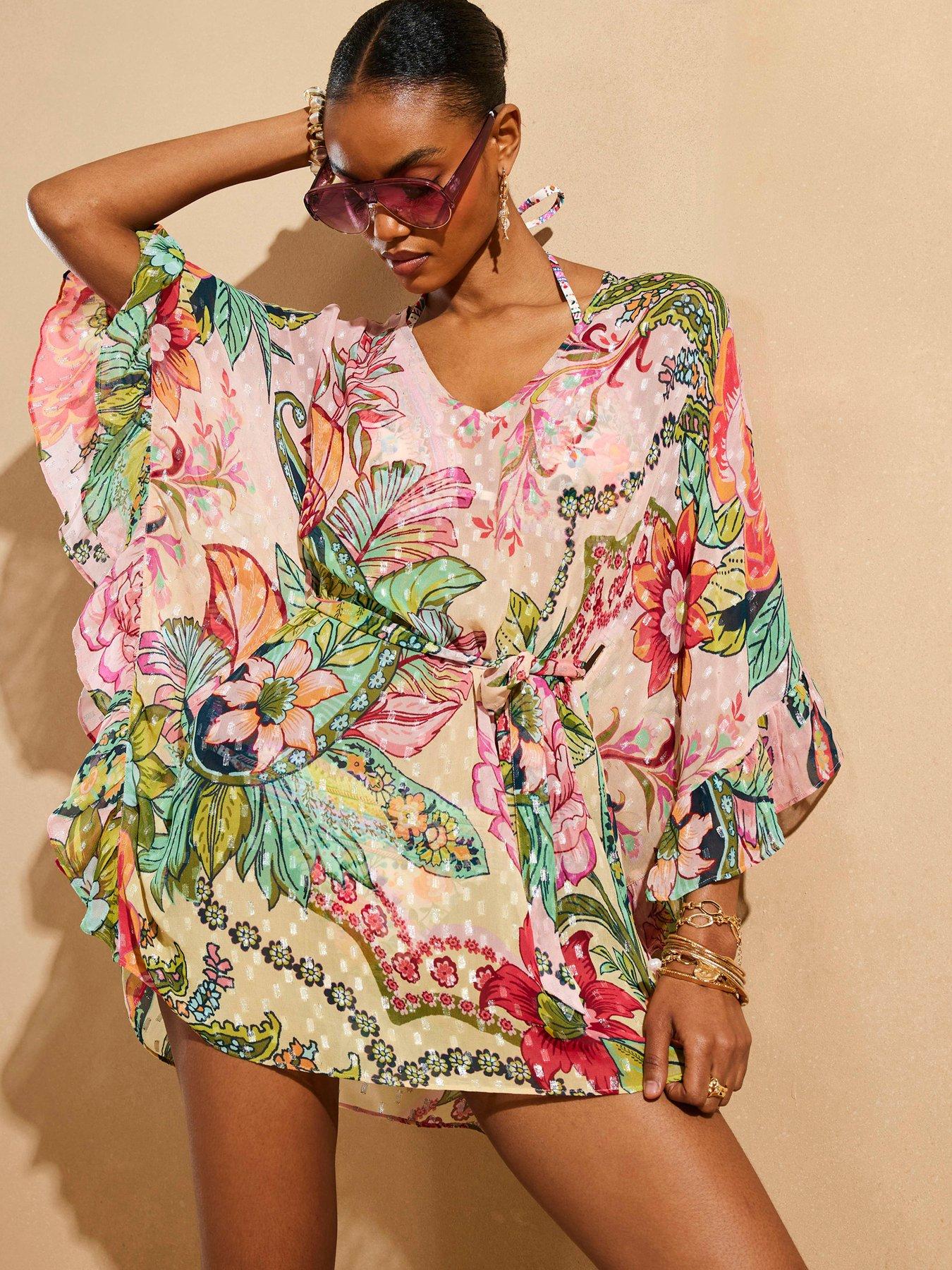 undefined Del Maar Floral Tunic Dress - Pink