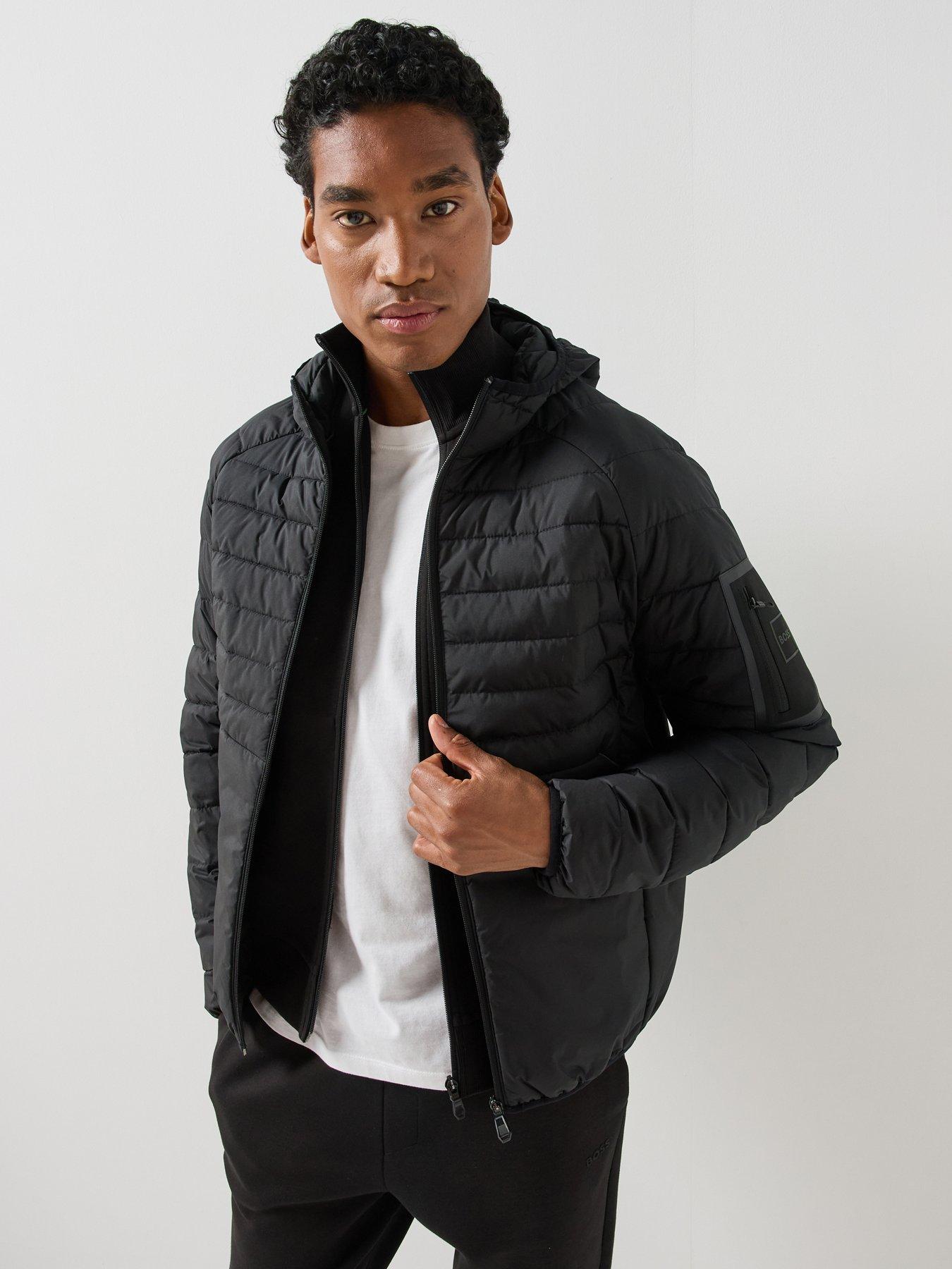 Image 1 of 6 of BOSS Urbanex Regular Fit Light Quilted Hooded Jacket