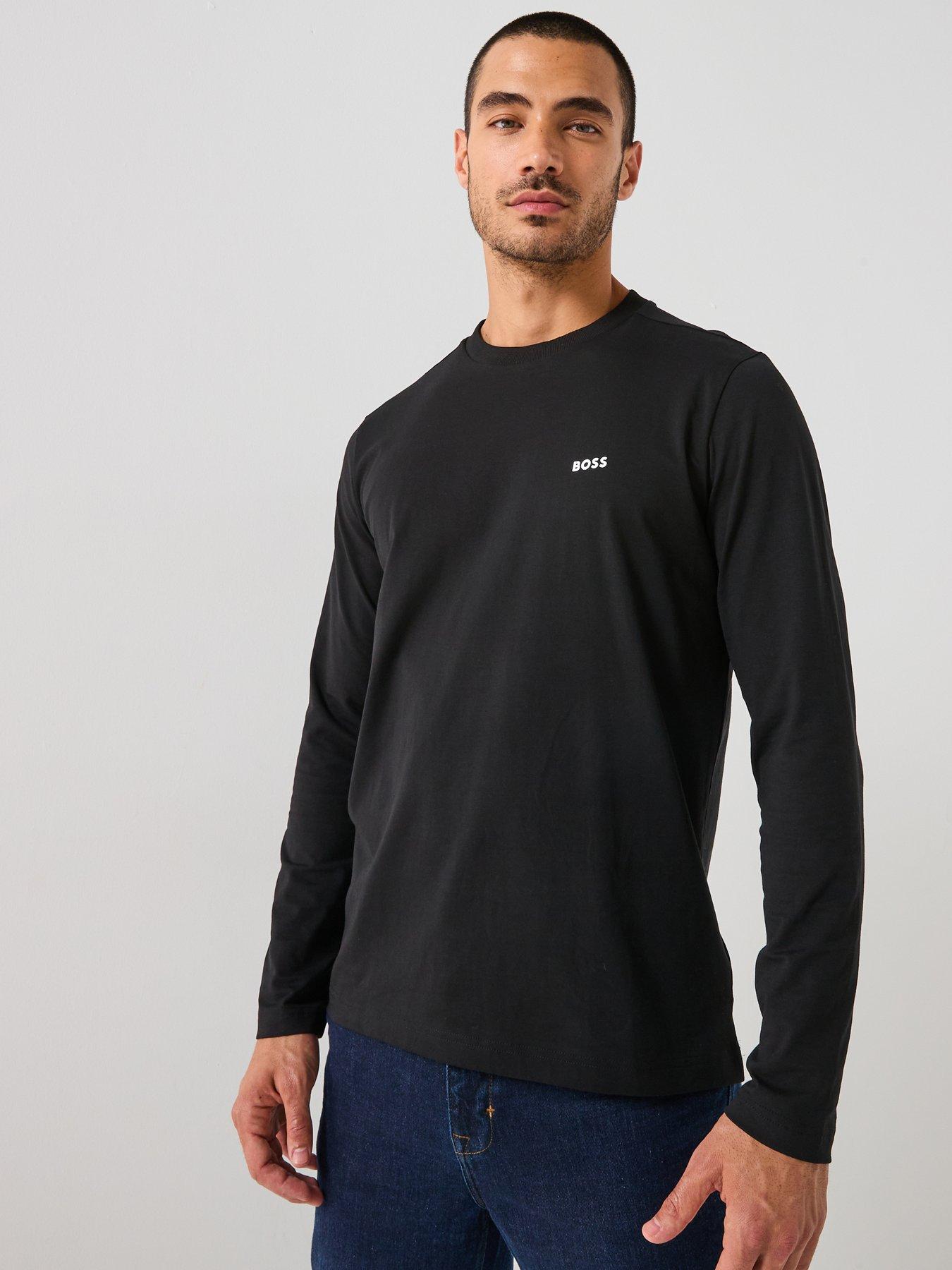 BOSS Tee Long Regular Fit Long Sleeve T-Shirt - Black