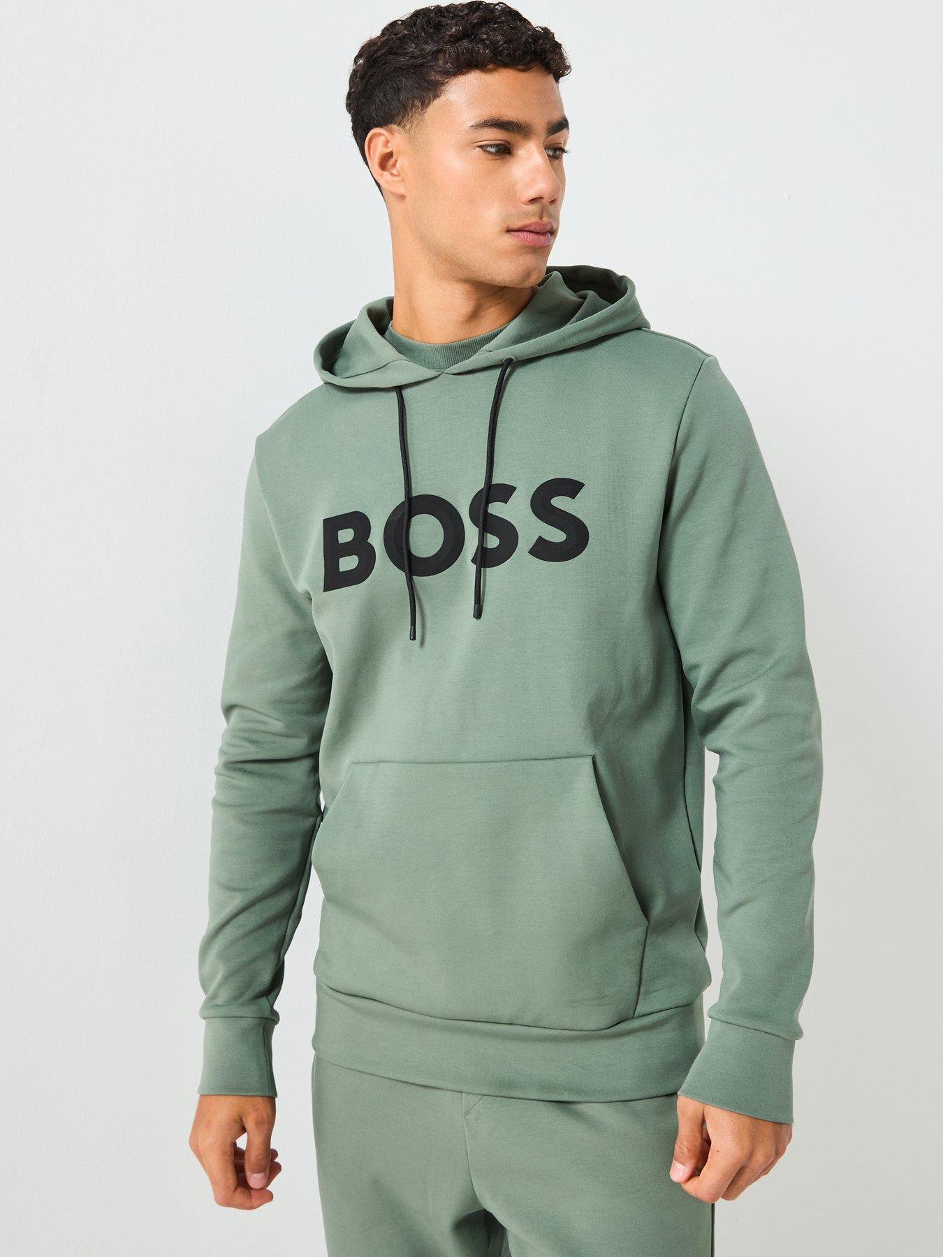 BOSS Soody Zone Regular Fit 3D Logo Hoodie - Green
