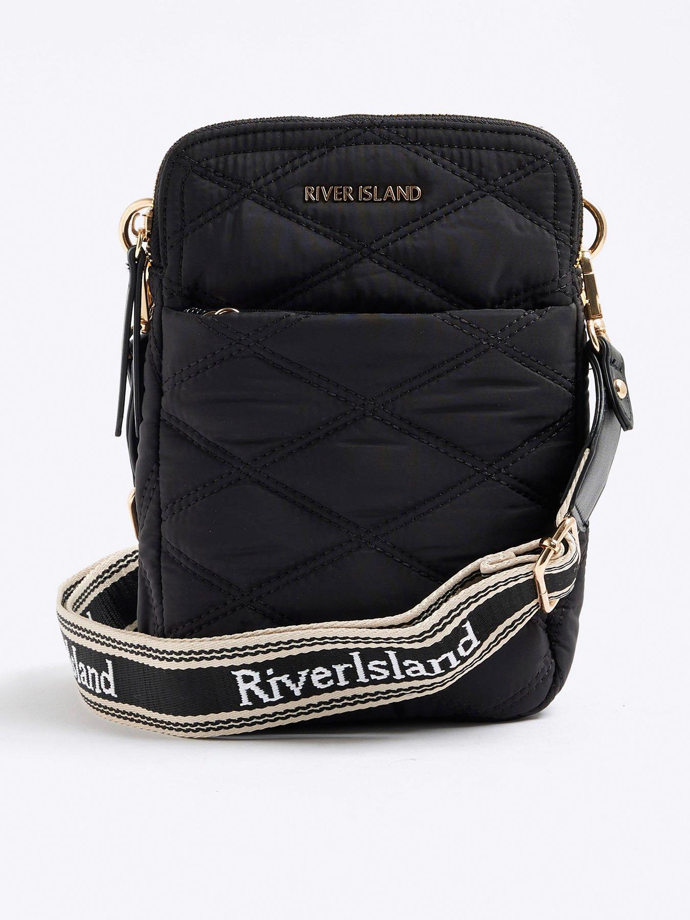 undefined Quilted Messenger Bag - Black