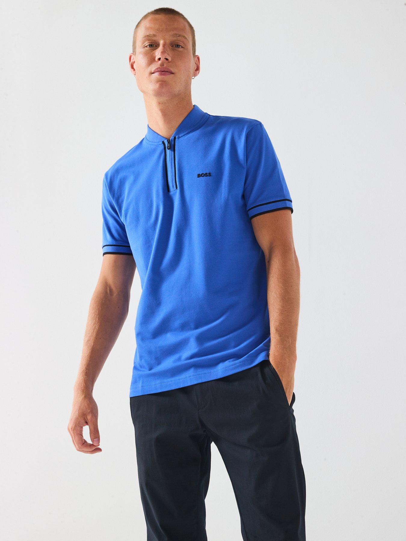undefined Boss Pariq Regular Fit Baseball Collar Zip Polo Shirt