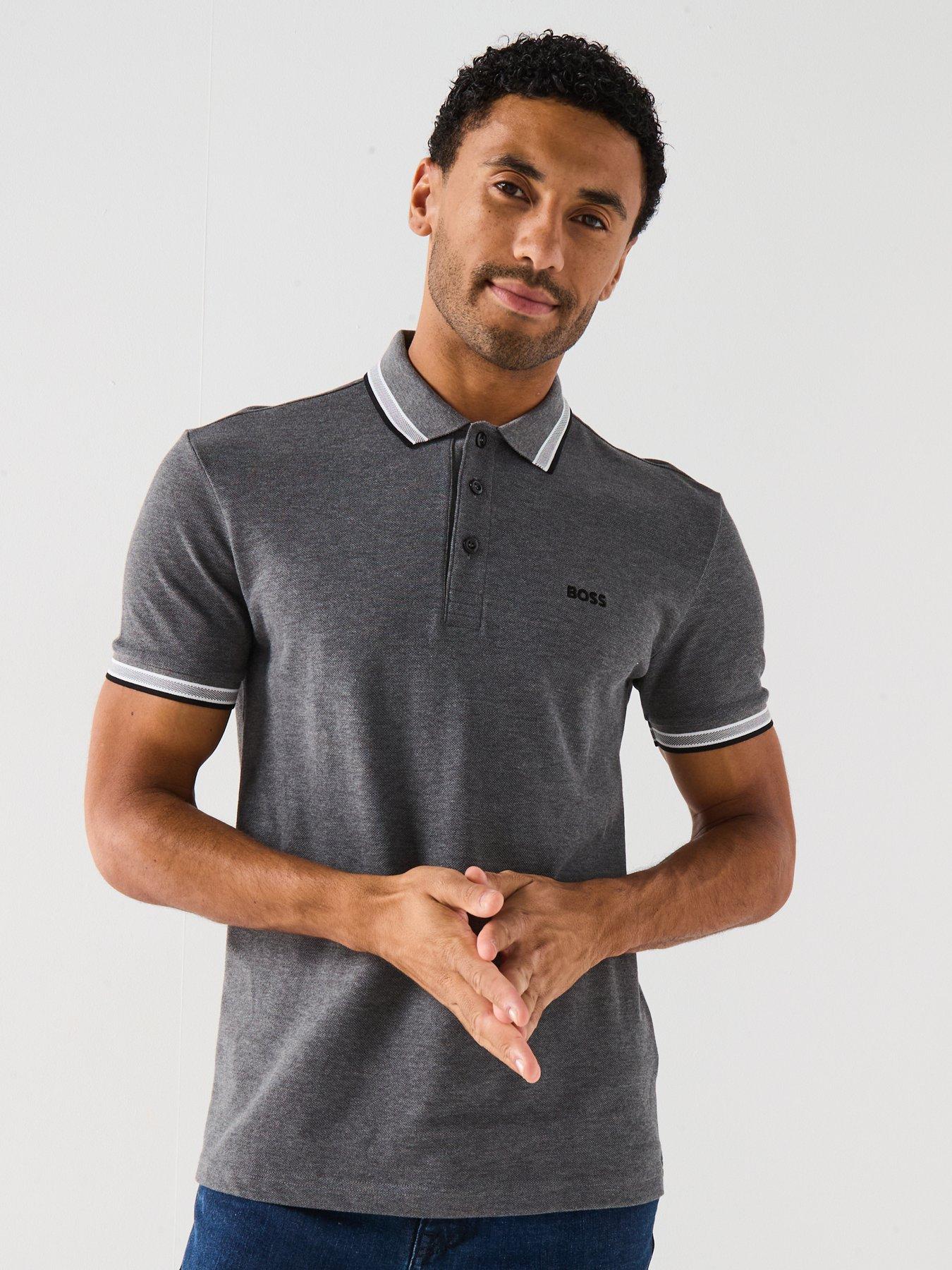 undefined Paddy Tipping Polo Shirt - Dark Grey