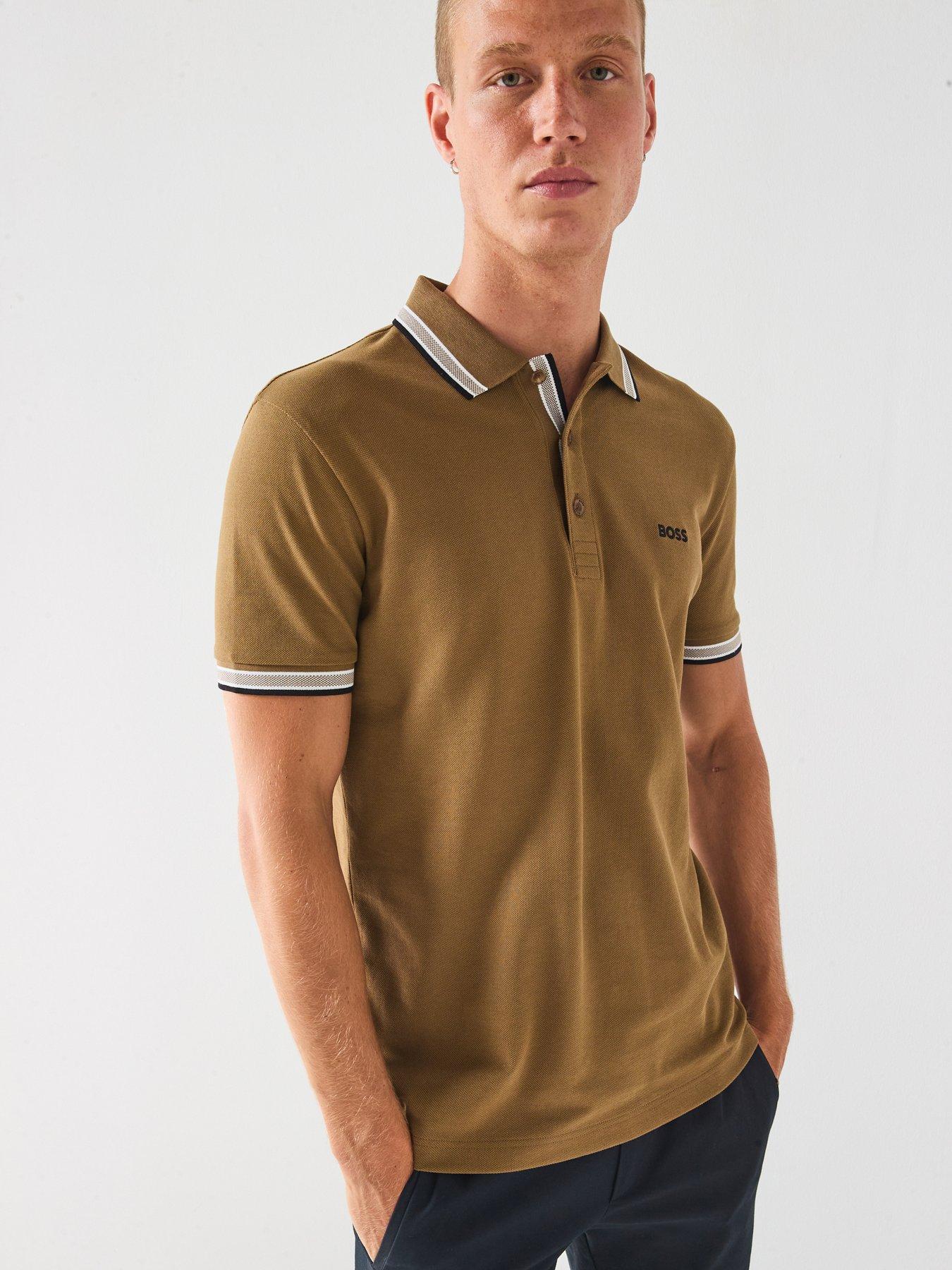 Boss Paddy Tipping Polo Shirt - Brown