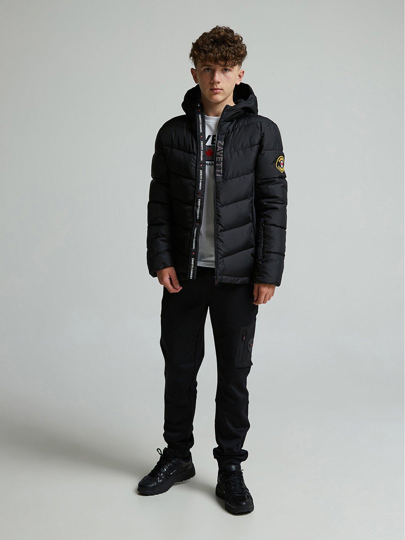 Image 3 of 5 of Zavetti Canada Junior Boys Fallori Hybrid Puffer Jacket - Black
