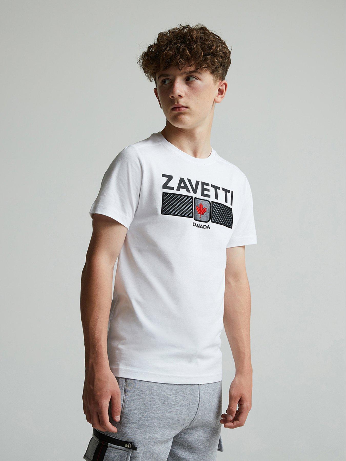 Zavetti Canada Junior Boys Ovello Chevron T-Shirt - White