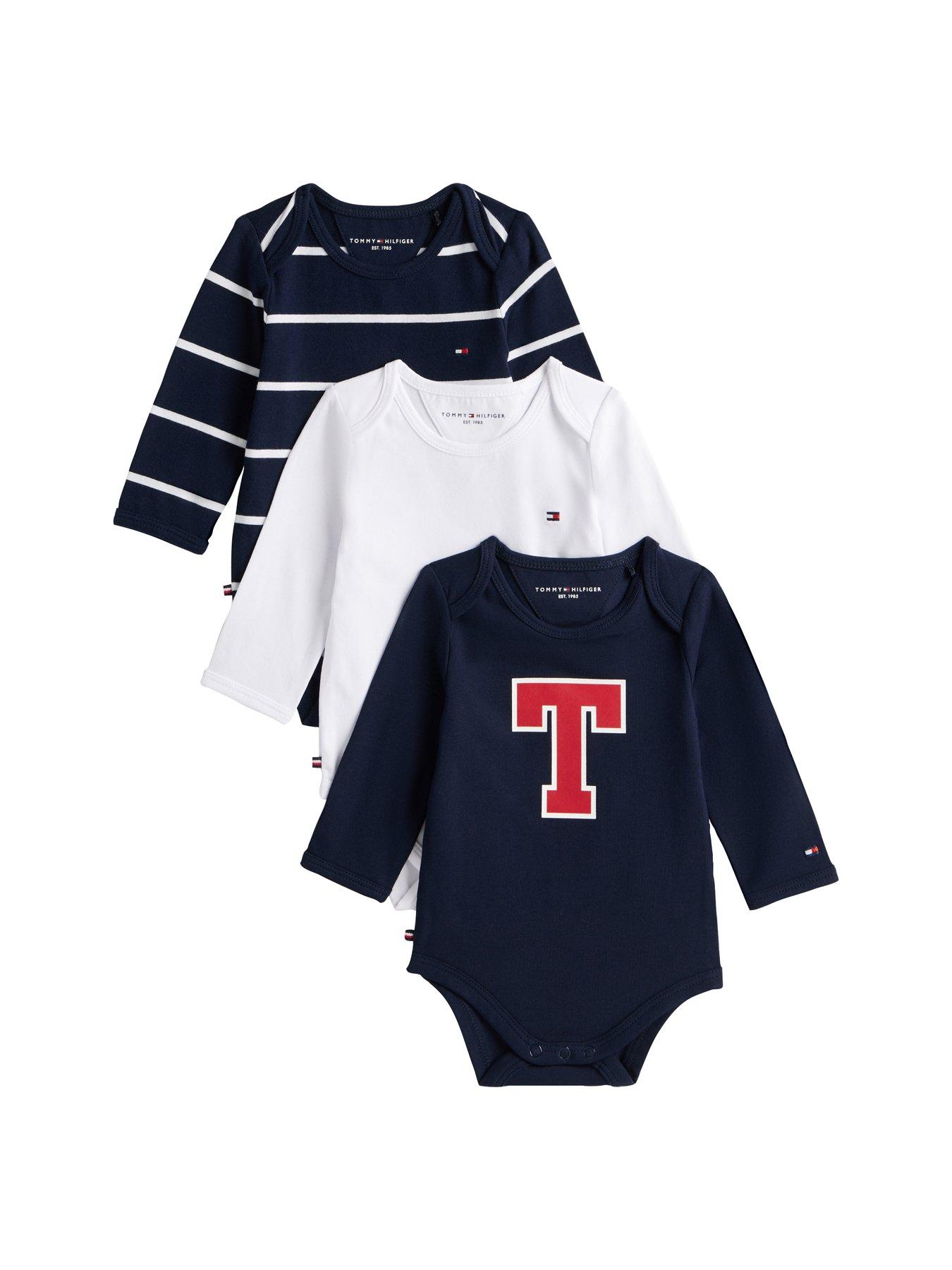 Tommy Hilfiger Baby Boys 3 Pack Long Sleeve Body Giftbox - Multi