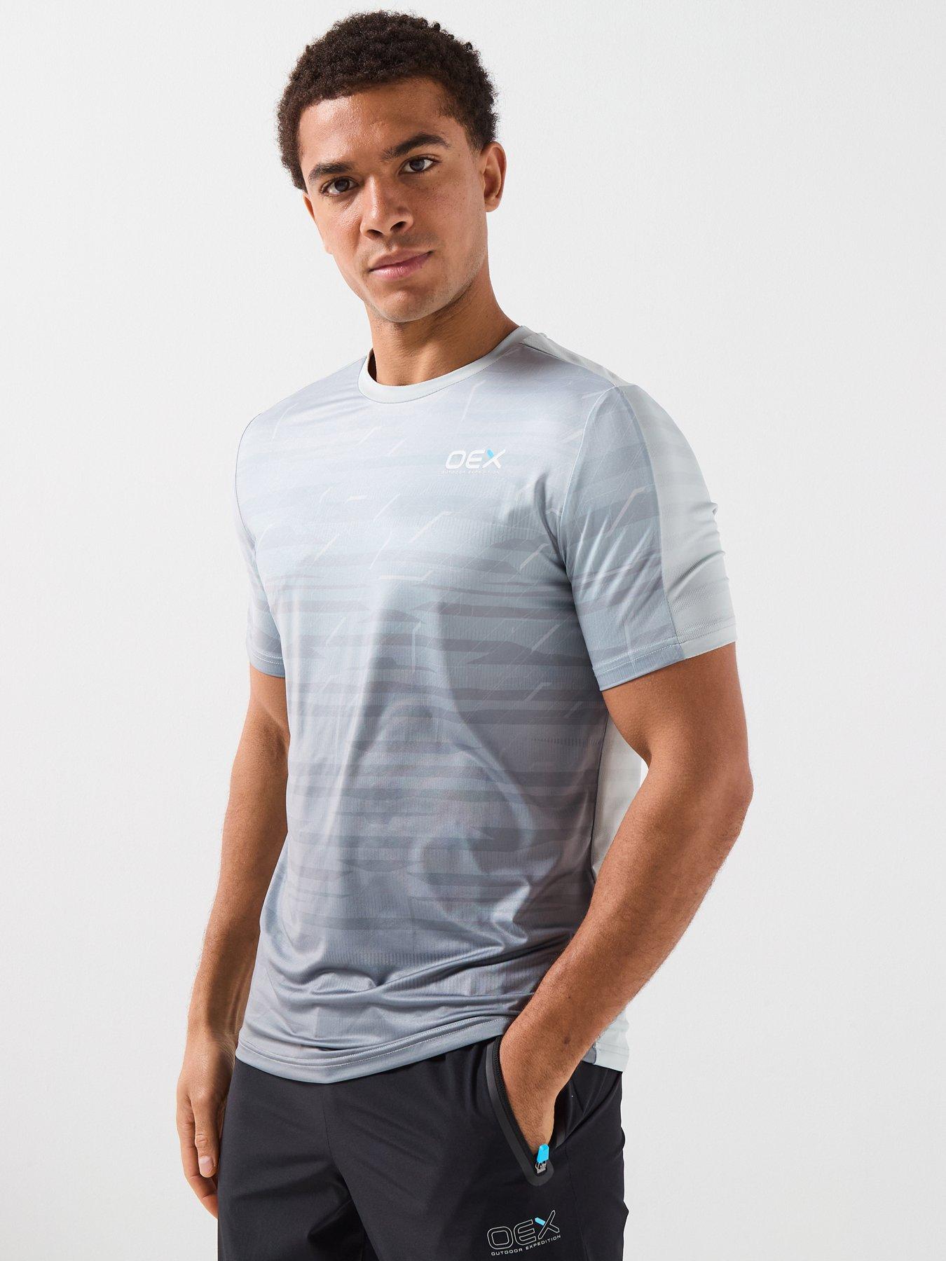 OEX Mens Helmer T-Shirt- Grey