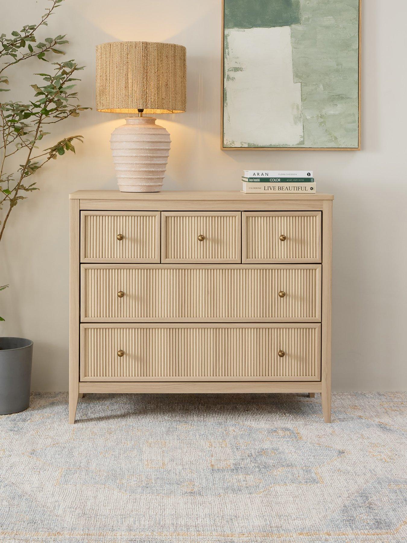Image 1 of 7 of Michelle Keegan Home Lindley 2 +&nbsp;3&nbsp;Drawer Chest -&nbsp;Oak -&nbsp;FSC&reg; Certified