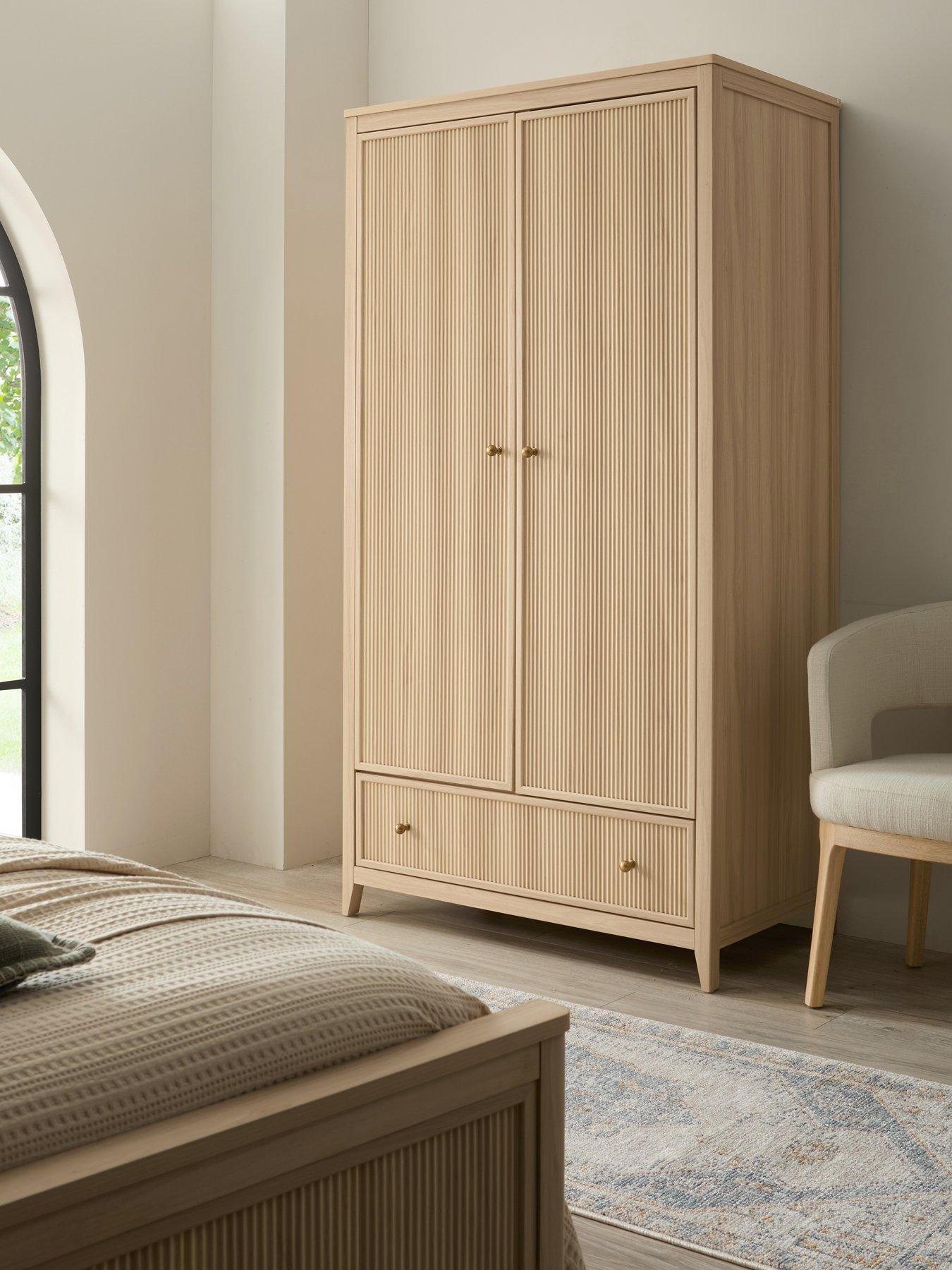 Michelle Keegan Home Lindley 2 Door, 1 Drawer Wardrobe - Oak - FSC® Certified