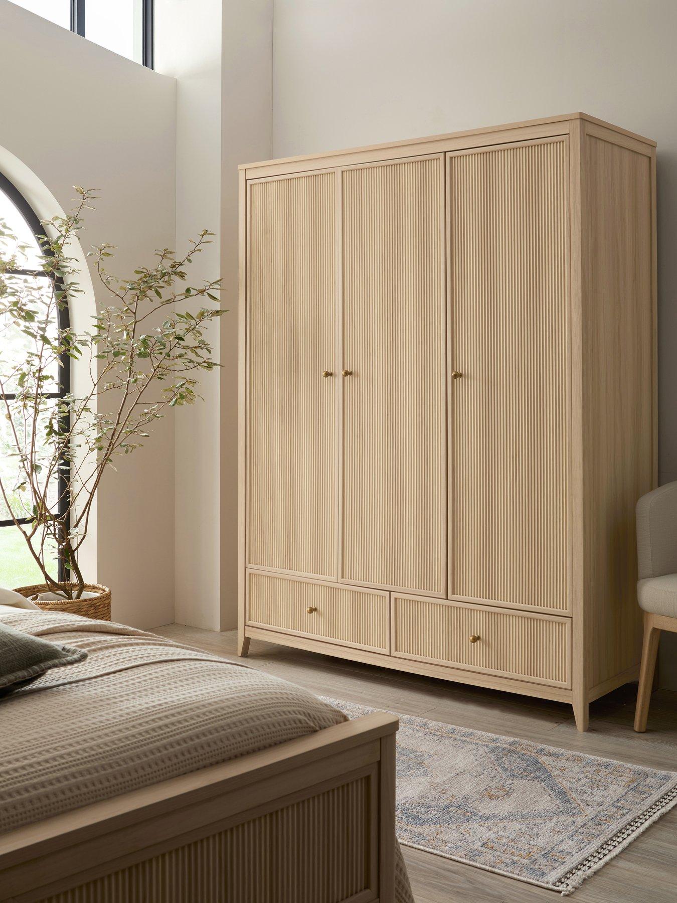 Very Home Lindley 3 Door, 2 Drawer Wardrobe - Oak - FSC® Certified