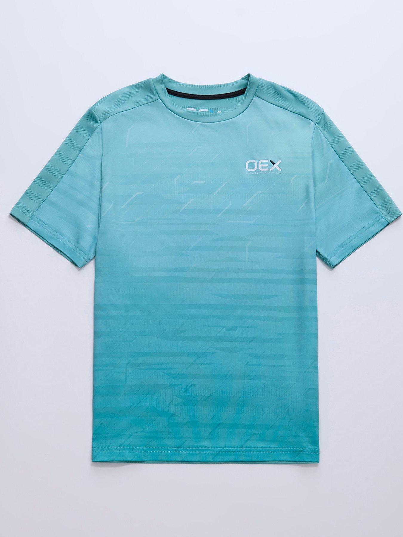OEX Junior Boys Helmer T-shirt -green