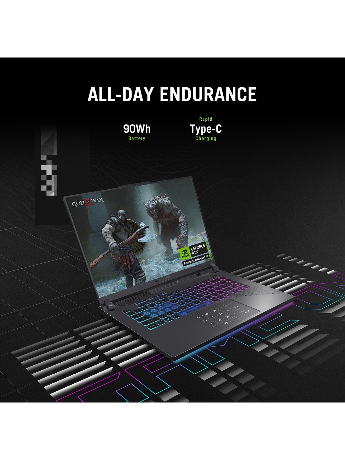 Image 7 of 7 of Asus Strix Gaming Laptop - GeForce RTX 5070 - AMD Ryzen 9 - 32GB RAM - 1TB SSD - 18in WQXGA - Grey