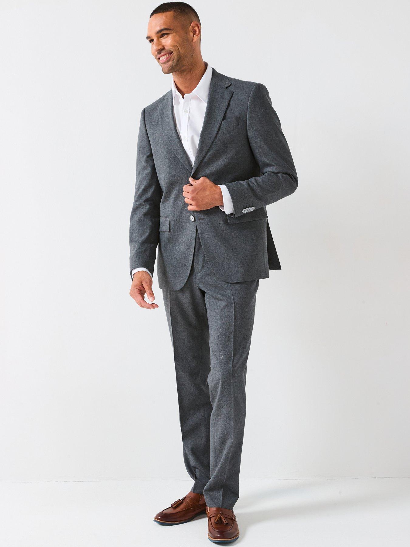 BOSS H-Jasper Regular Fit Wool Mix & Match Suit Jacket - Dark Grey | Very