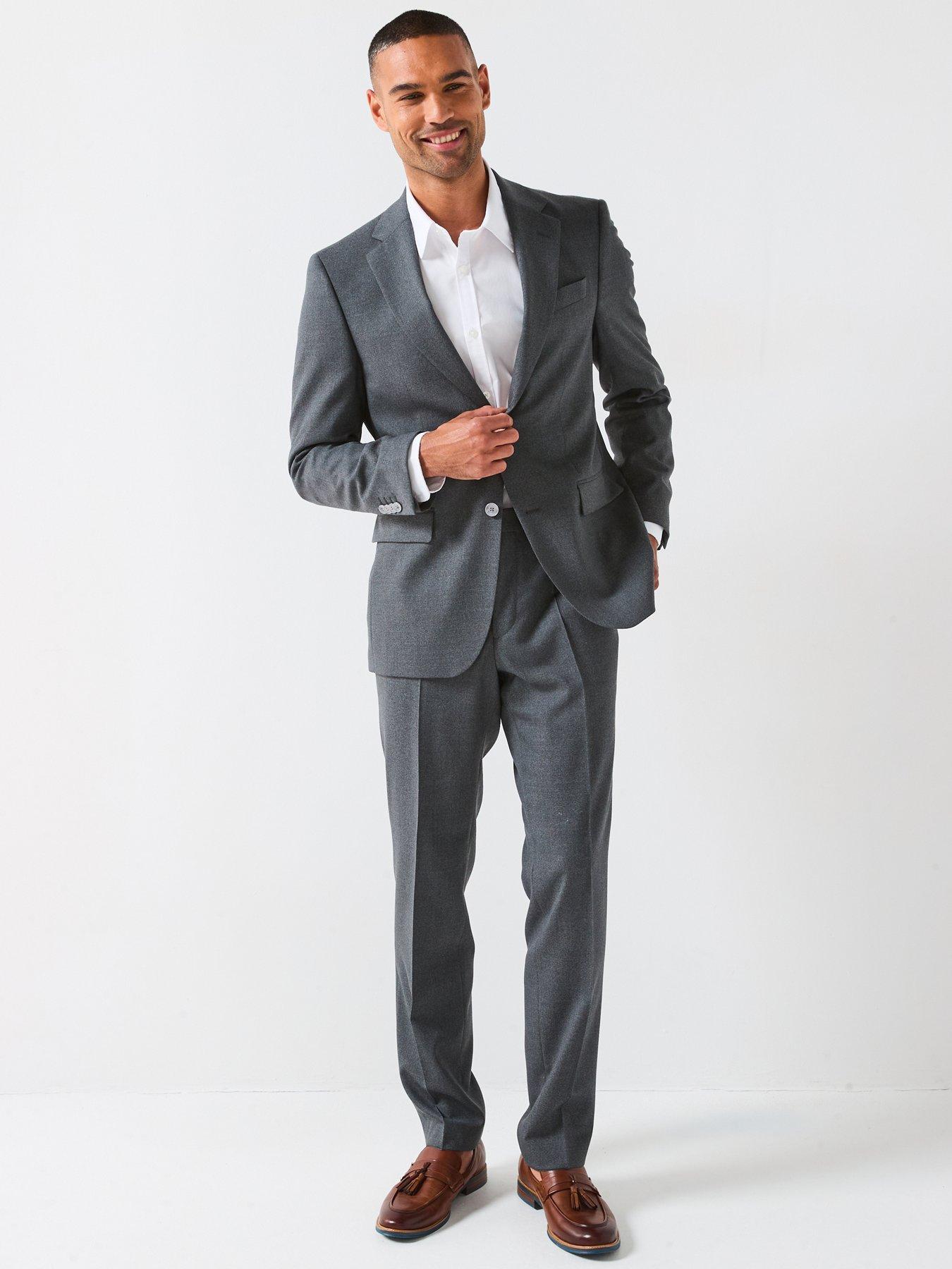 Image 3 of 6 of BOSS H-Leon Regular Fit Wool Mix &amp; Match Suit Trouser - Dark Grey