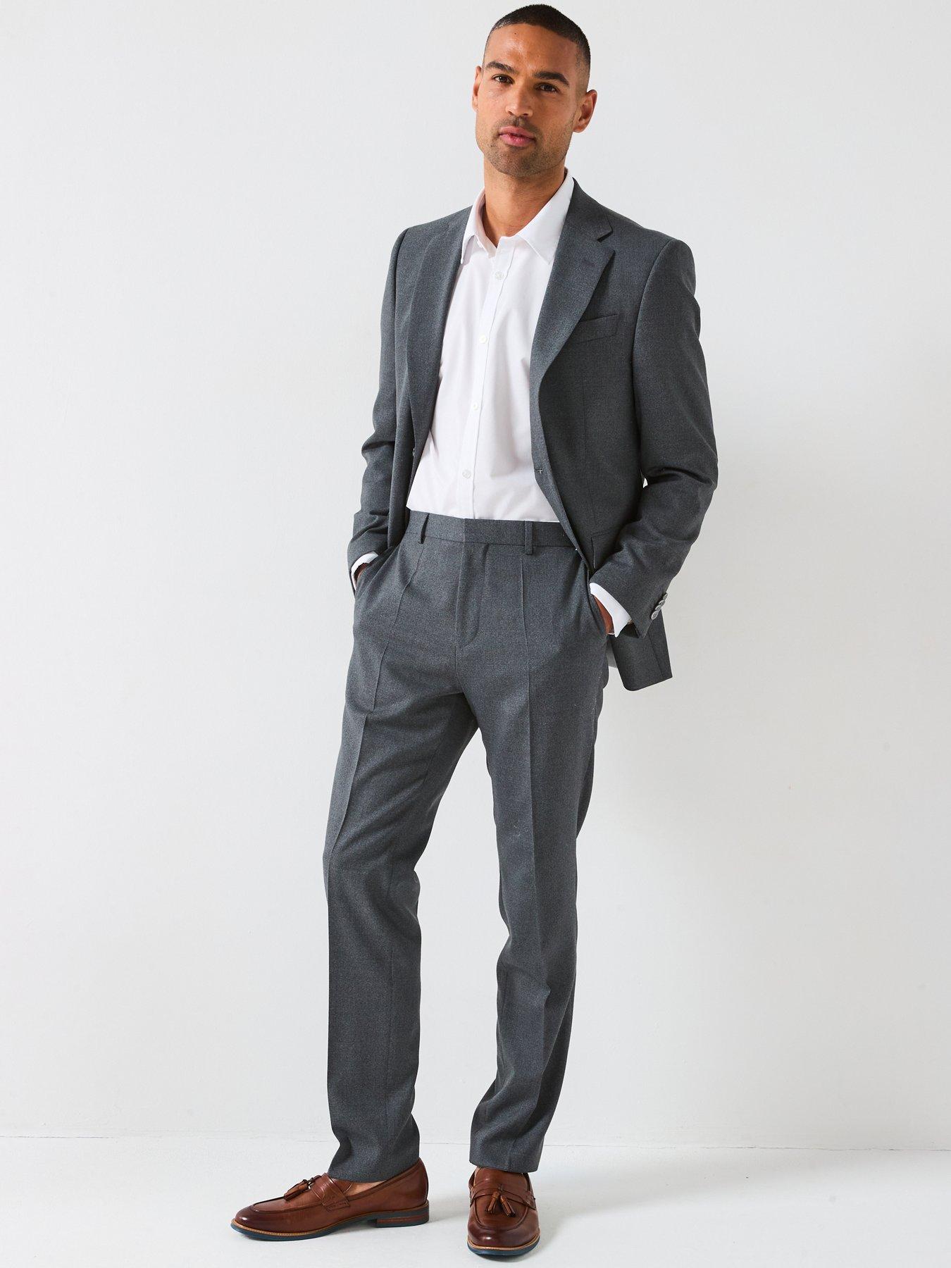 Image 5 of 6 of BOSS H-Leon Regular Fit Wool Mix &amp; Match Suit Trouser - Dark Grey