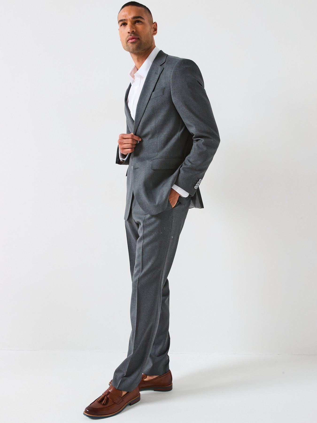 Image 6 of 6 of BOSS H-Leon Regular Fit Wool Mix &amp; Match Suit Trouser - Dark Grey