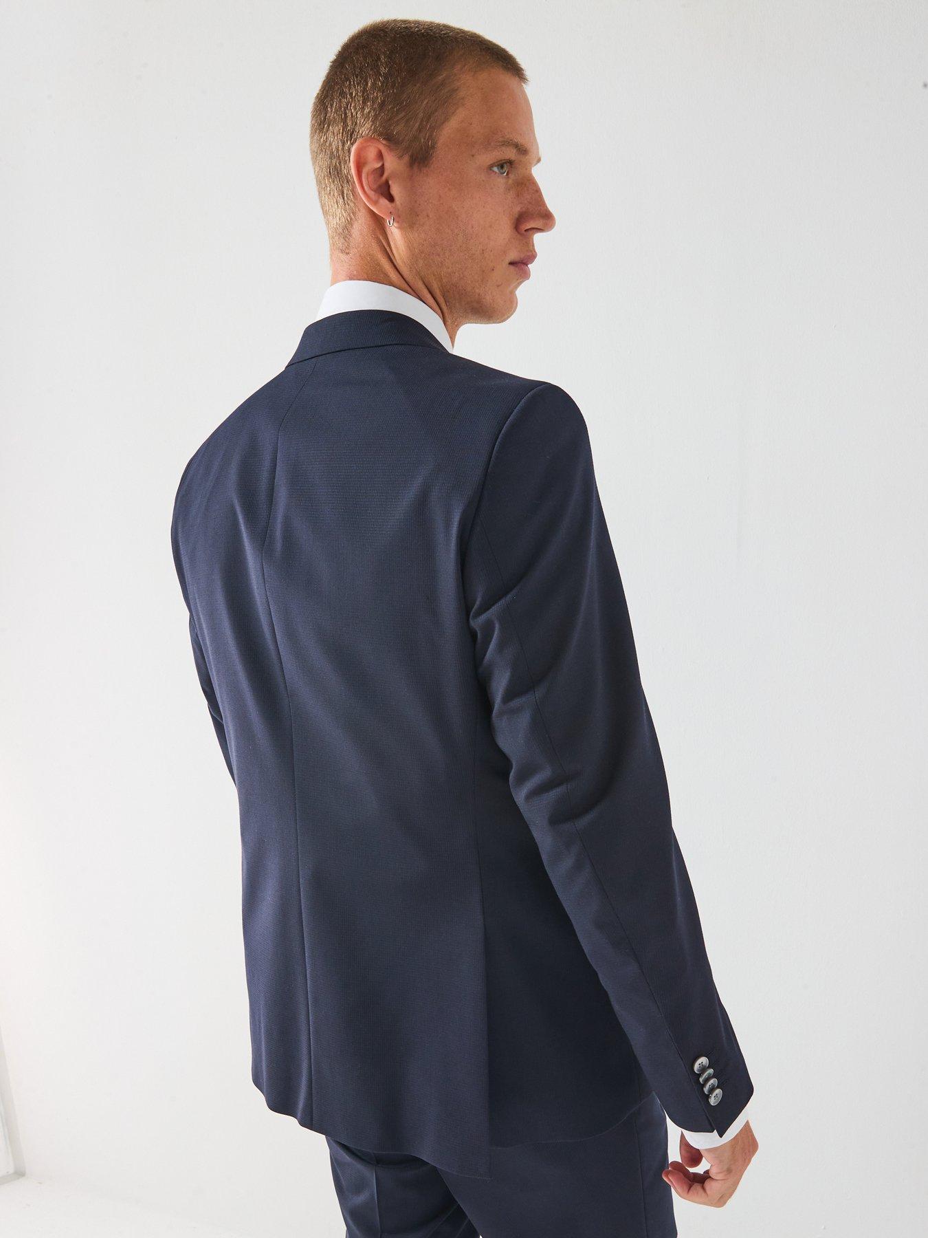 Image 2 of 6 of BOSS H-Jasper Regular Fit Wool Mix &amp; Match Suit Jacket - Dark Blue