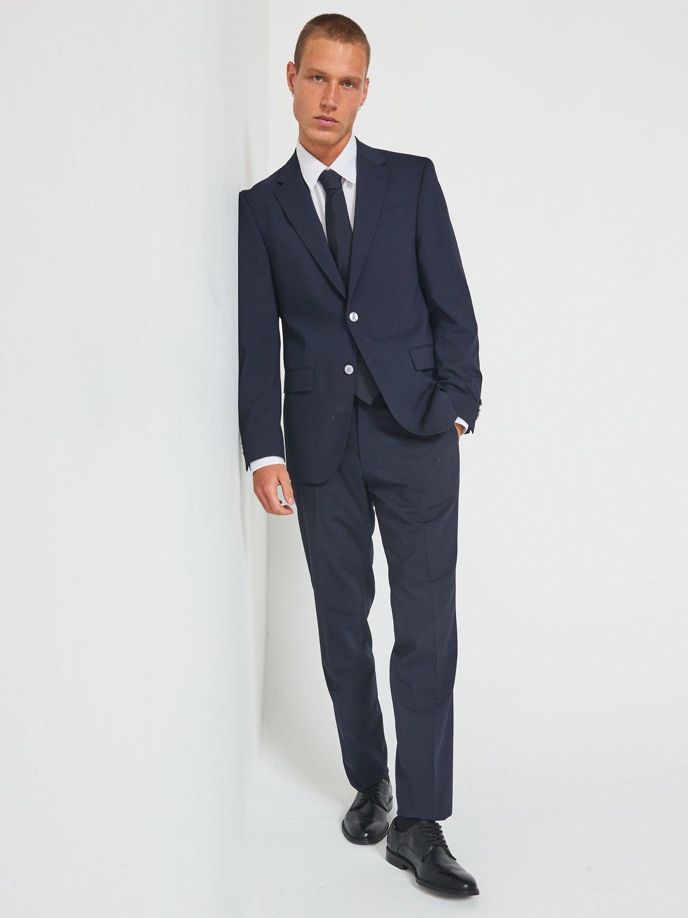 Image 3 of 6 of BOSS H-Jasper Regular Fit Wool Mix &amp; Match Suit Jacket - Dark Blue