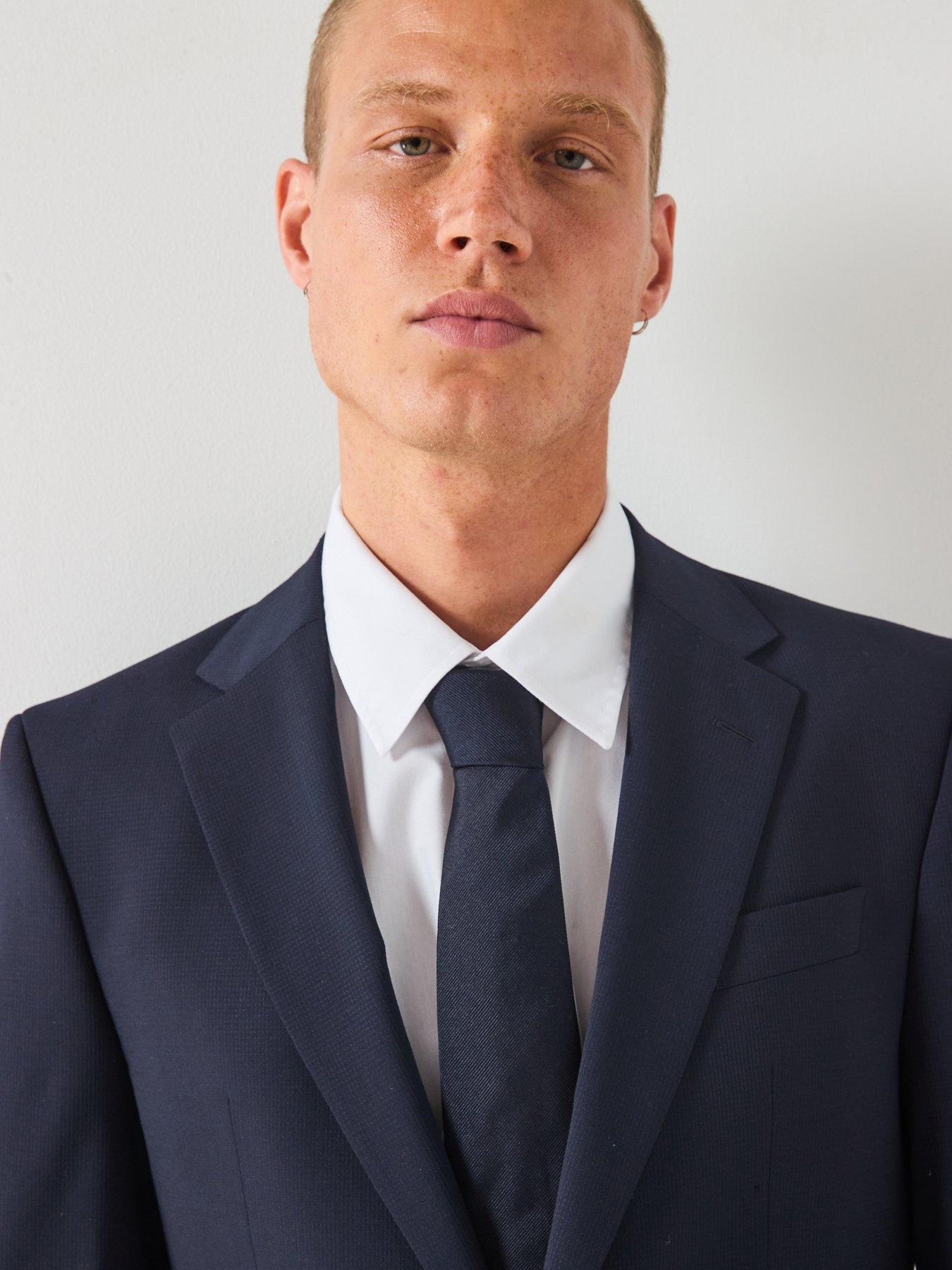 Image 4 of 6 of BOSS H-Jasper Regular Fit Wool Mix &amp; Match Suit Jacket - Dark Blue