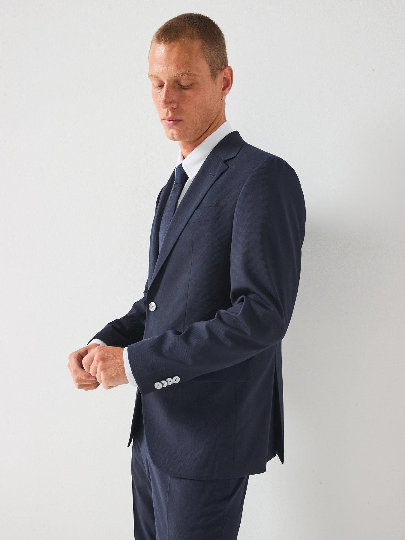 Image 5 of 6 of BOSS H-Jasper Regular Fit Wool Mix &amp; Match Suit Jacket - Dark Blue