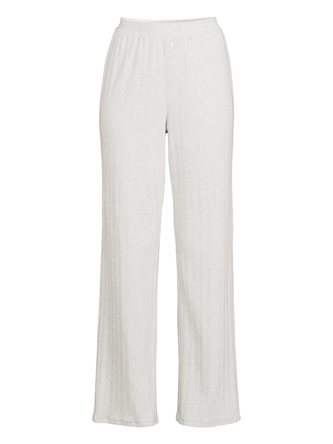 Image 3 of 3 of Michelle Keegan Co-Ord&nbsp;Pointelle Wide Leg Trousers - Grey