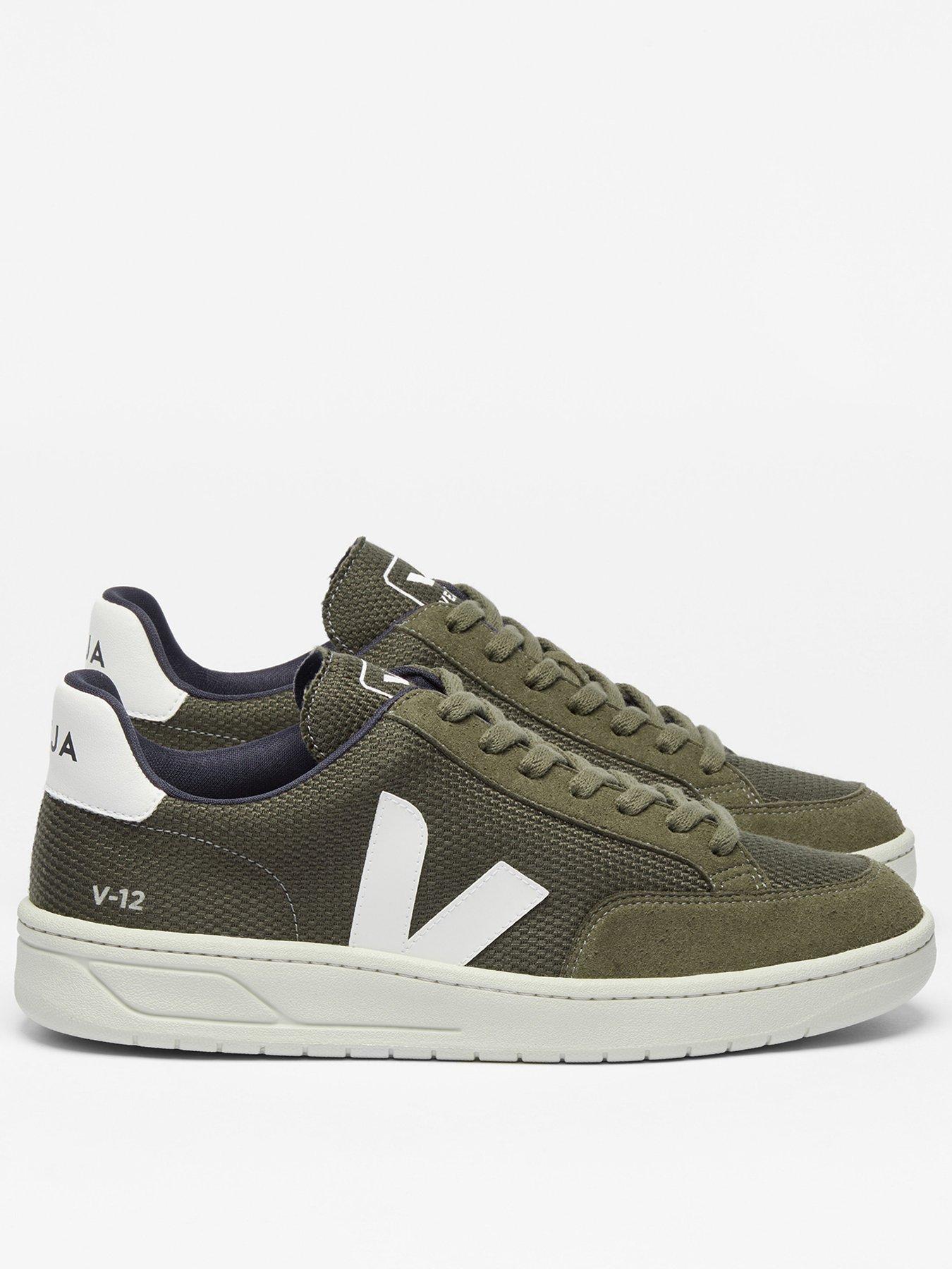 Veja Mens V-12 B-Mesh Trainers - Green