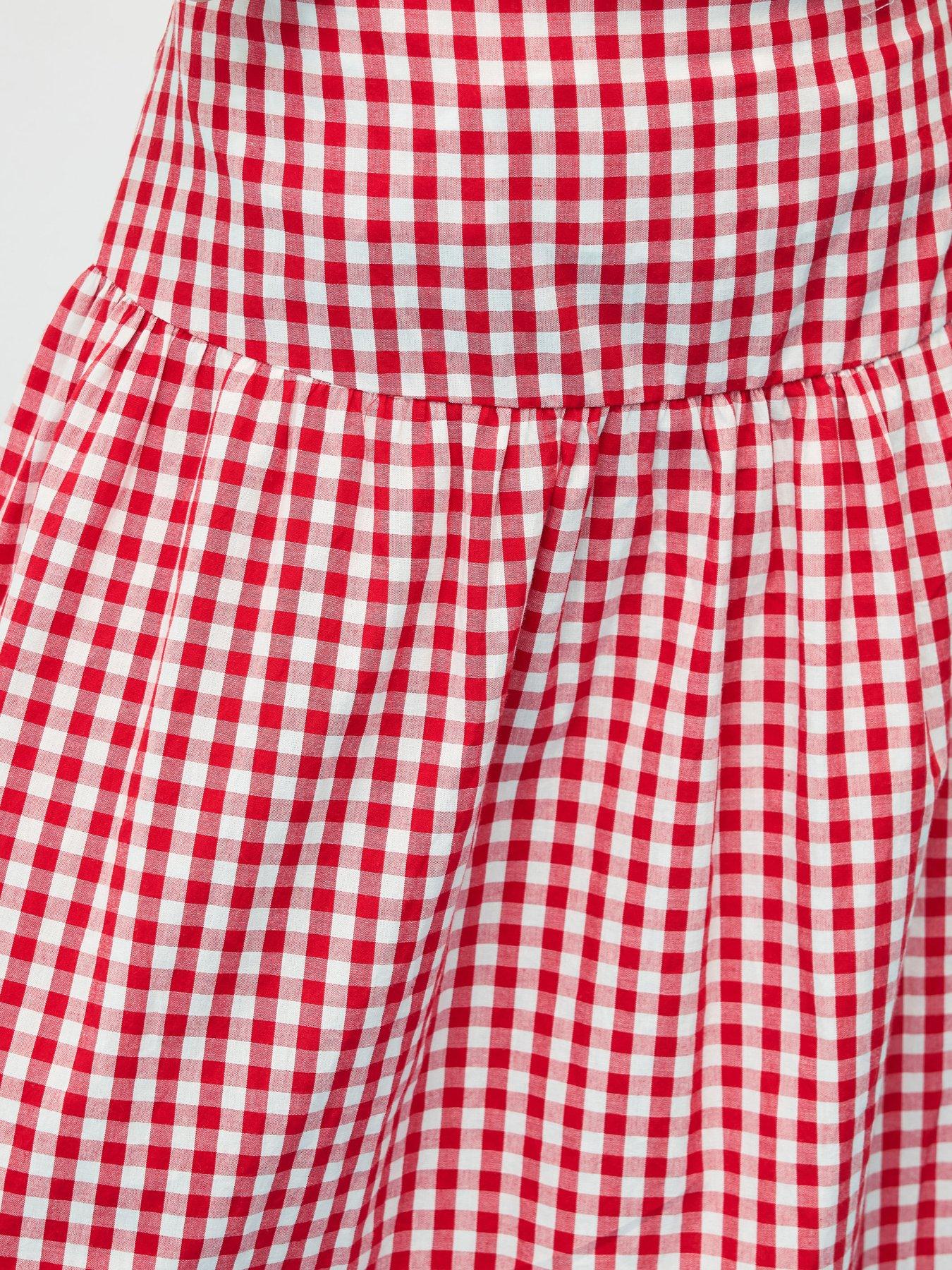Image 5 of 6 of PixieGirl Petite Gingham Check Maxi Skirt